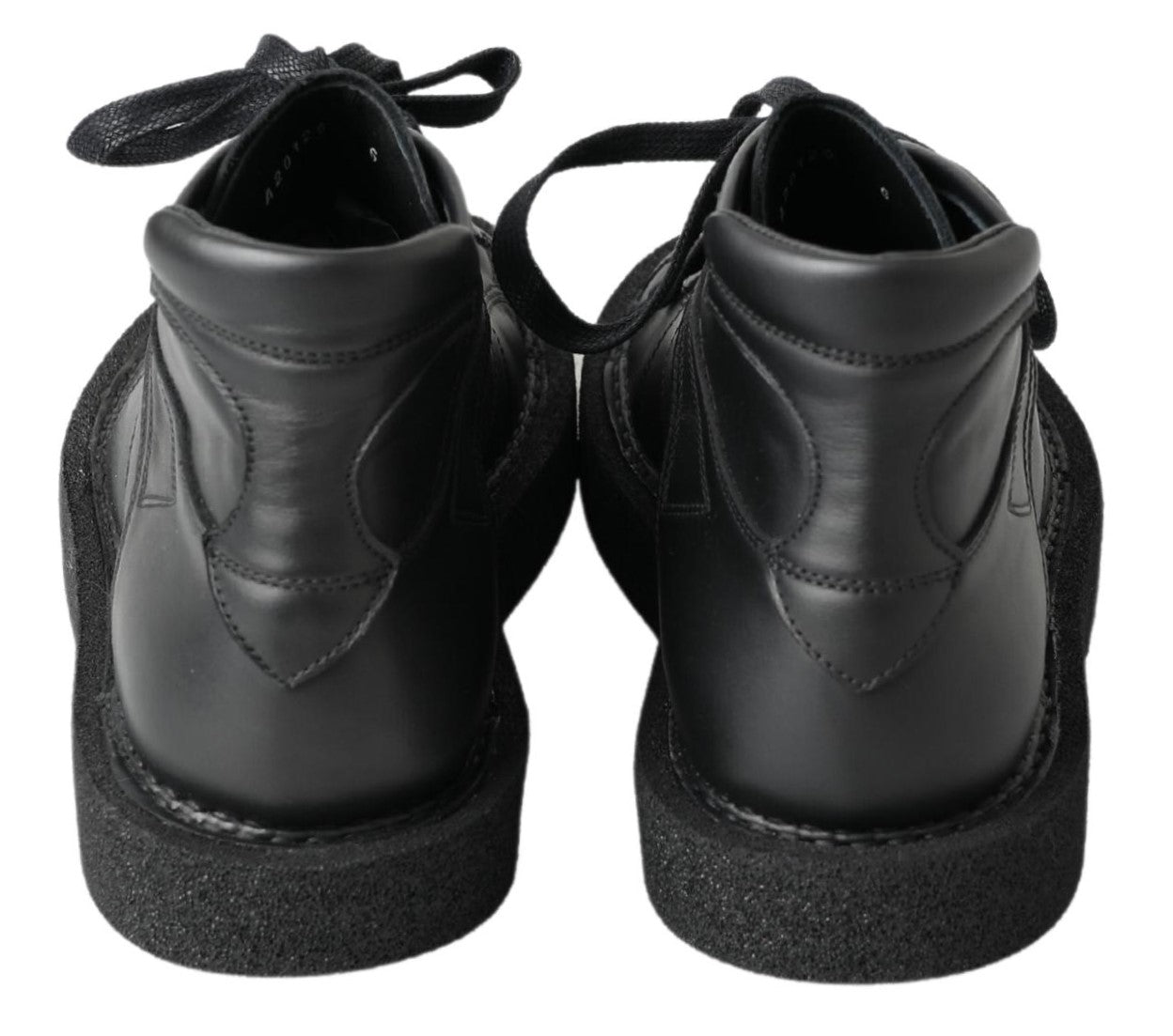 Dolce & Gabbana Black Leather Slip on Stretch Boots LUNESCAPE