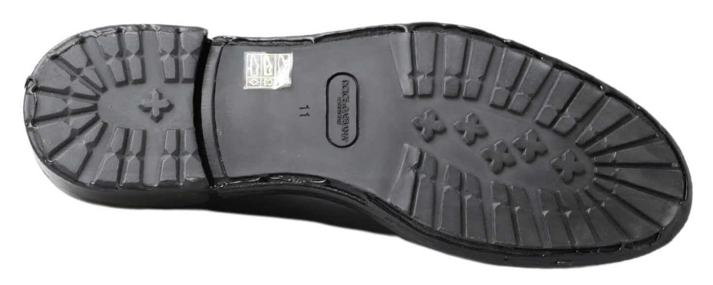 Dolce & Gabbana Black Leather Derby Dress Shoes LUNESCAPE