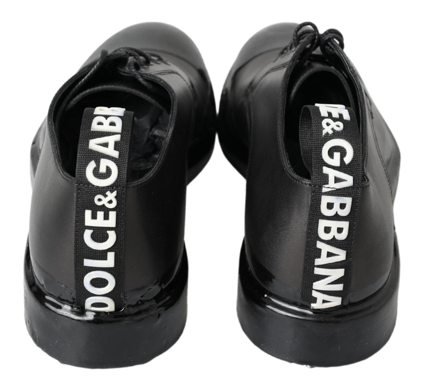 Dolce & Gabbana Black Leather Derby Dress Shoes LUNESCAPE