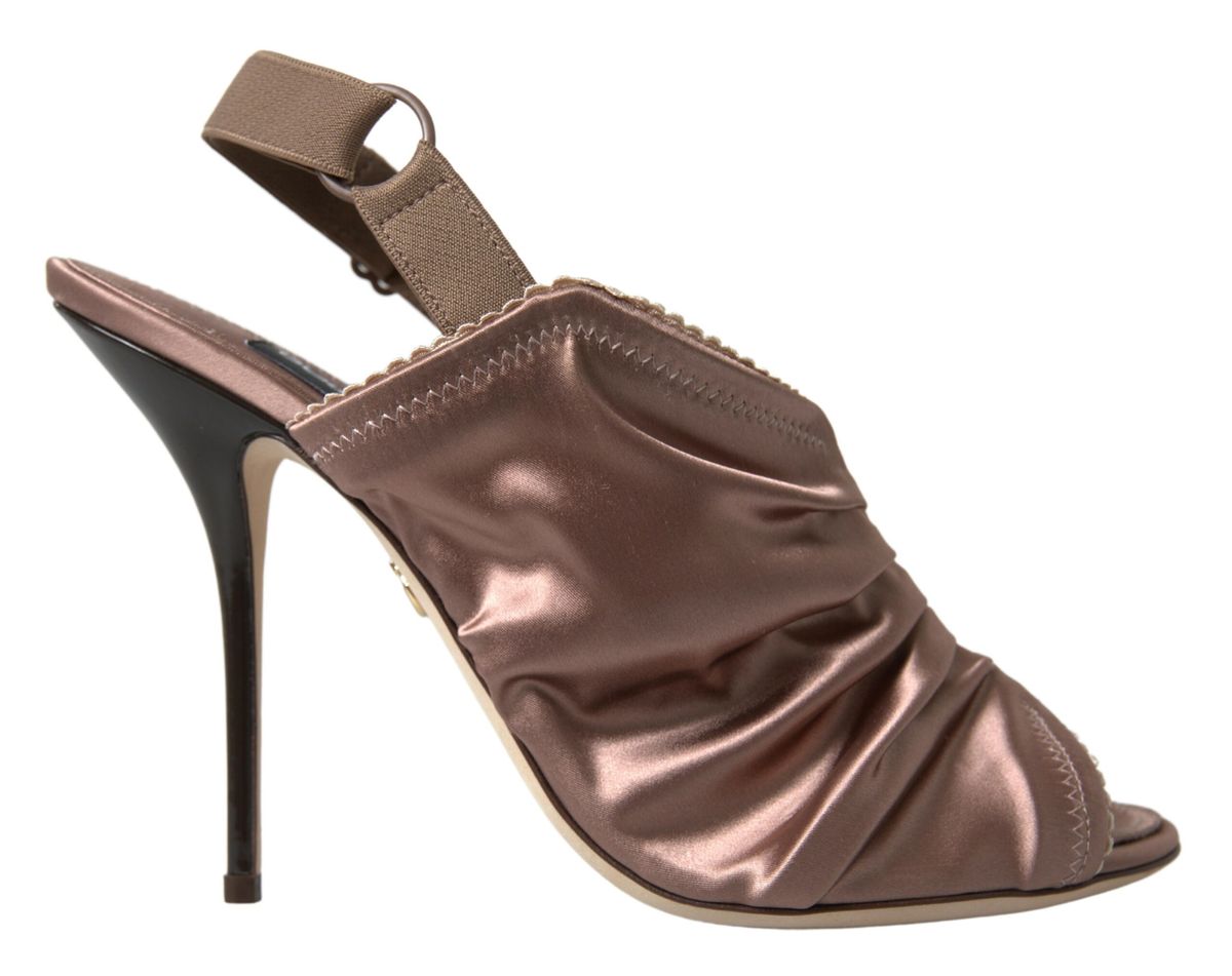 Dolce & Gabbana Light brown Slingback Style Fastening stiletto heels