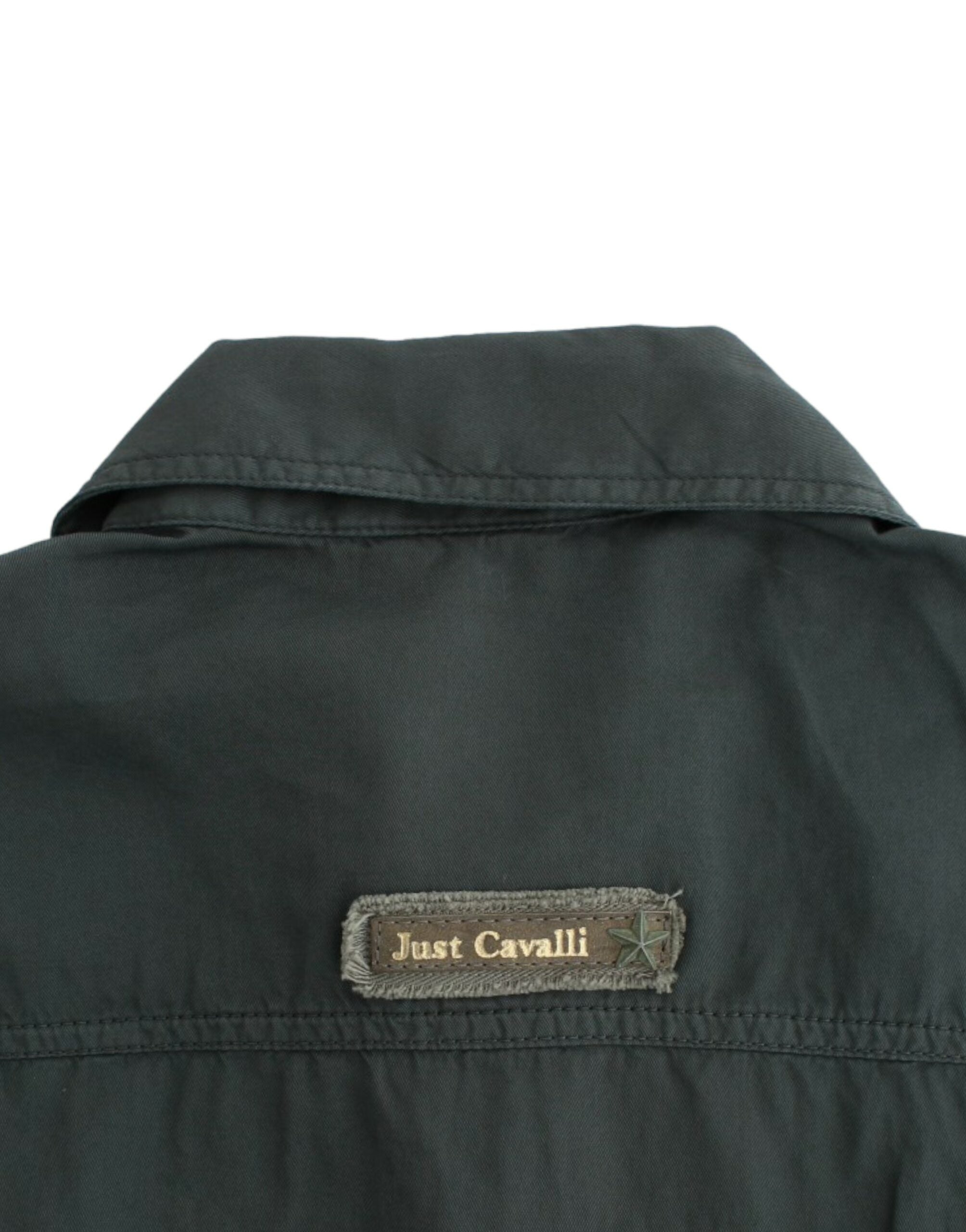 Cavalli Gray button down shirt