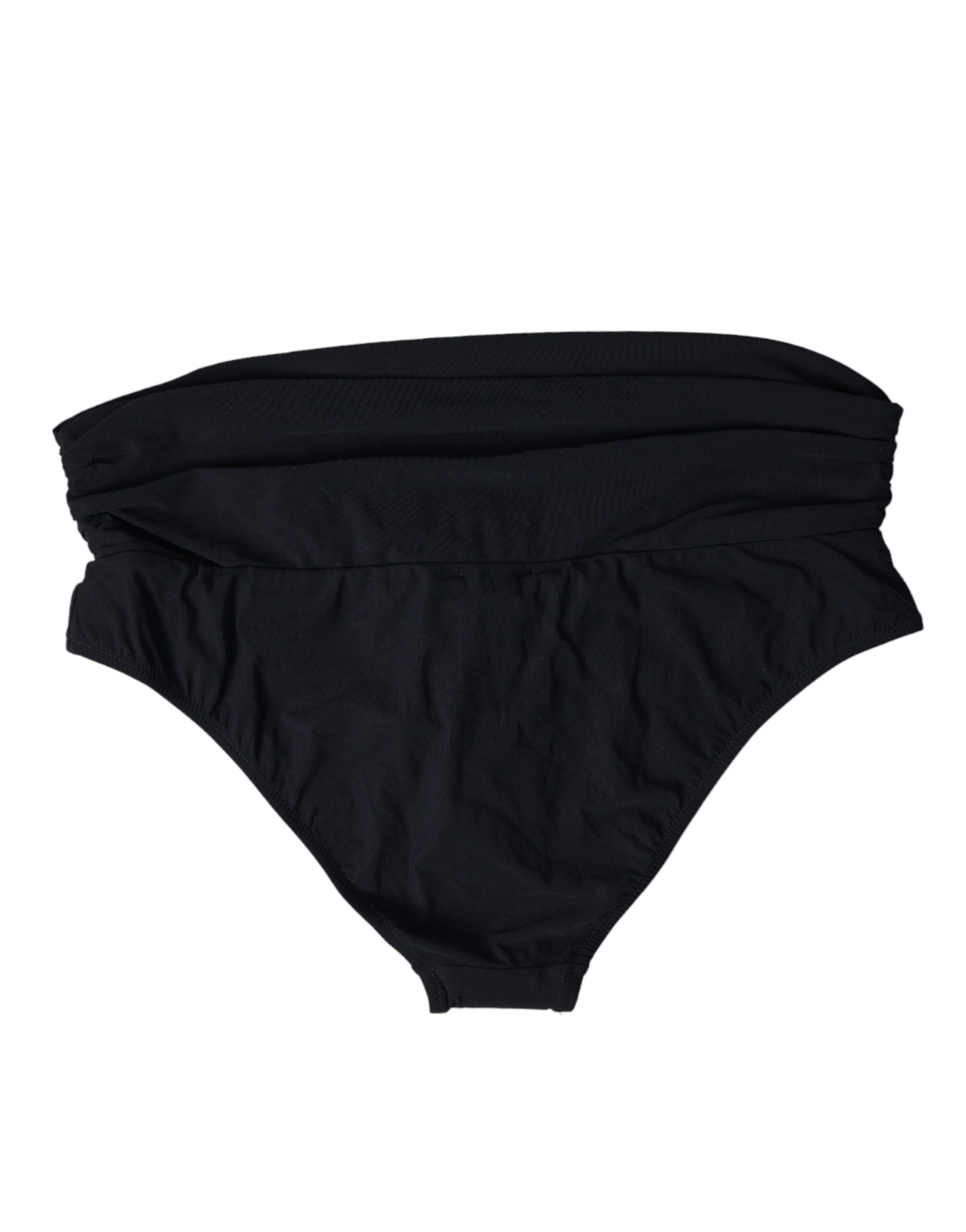 Dolce & Gabbana Black Stretch Swimwear Slip Bottom Bikini LUNESCAPE