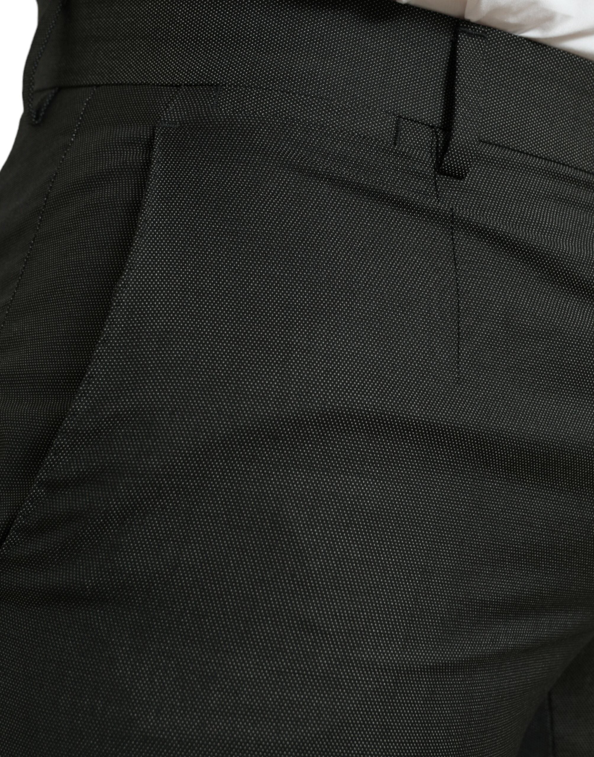 Dolce & Gabbana Elegant Dark Grey Skinny Dress Pants LUNESCAPE