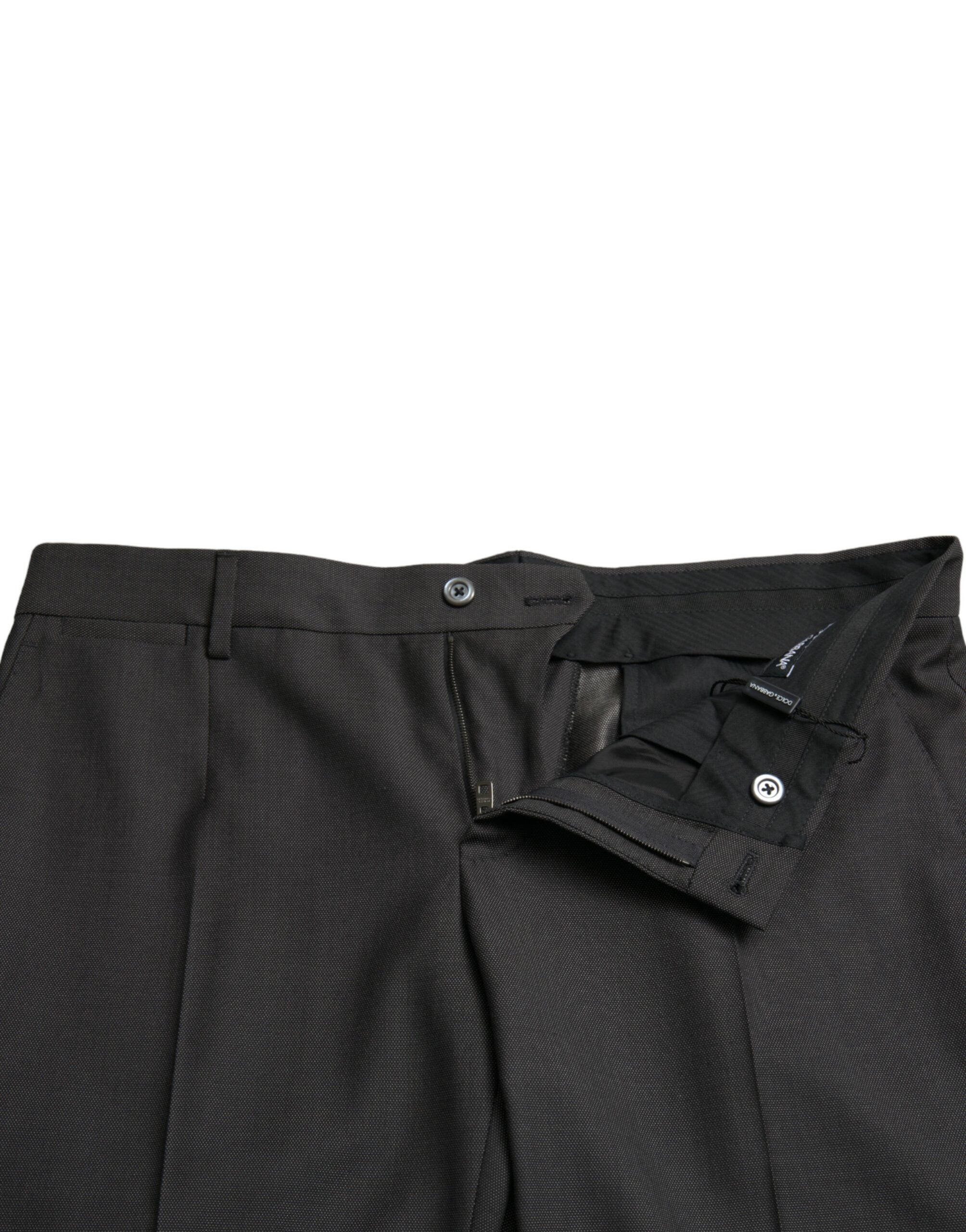 Dolce & Gabbana Elegant Dark Grey Skinny Dress Pants LUNESCAPE