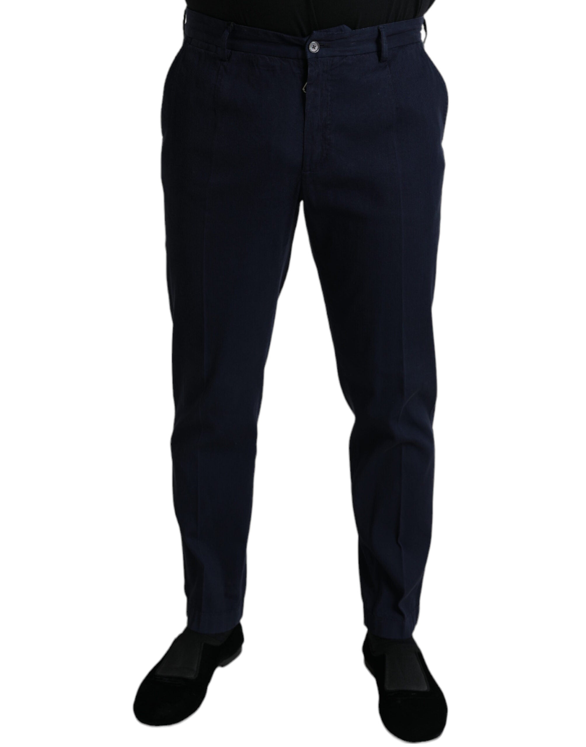 Dolce & Gabbana Elegant Dark Blue Skinny Dress Pants LUNESCAPE