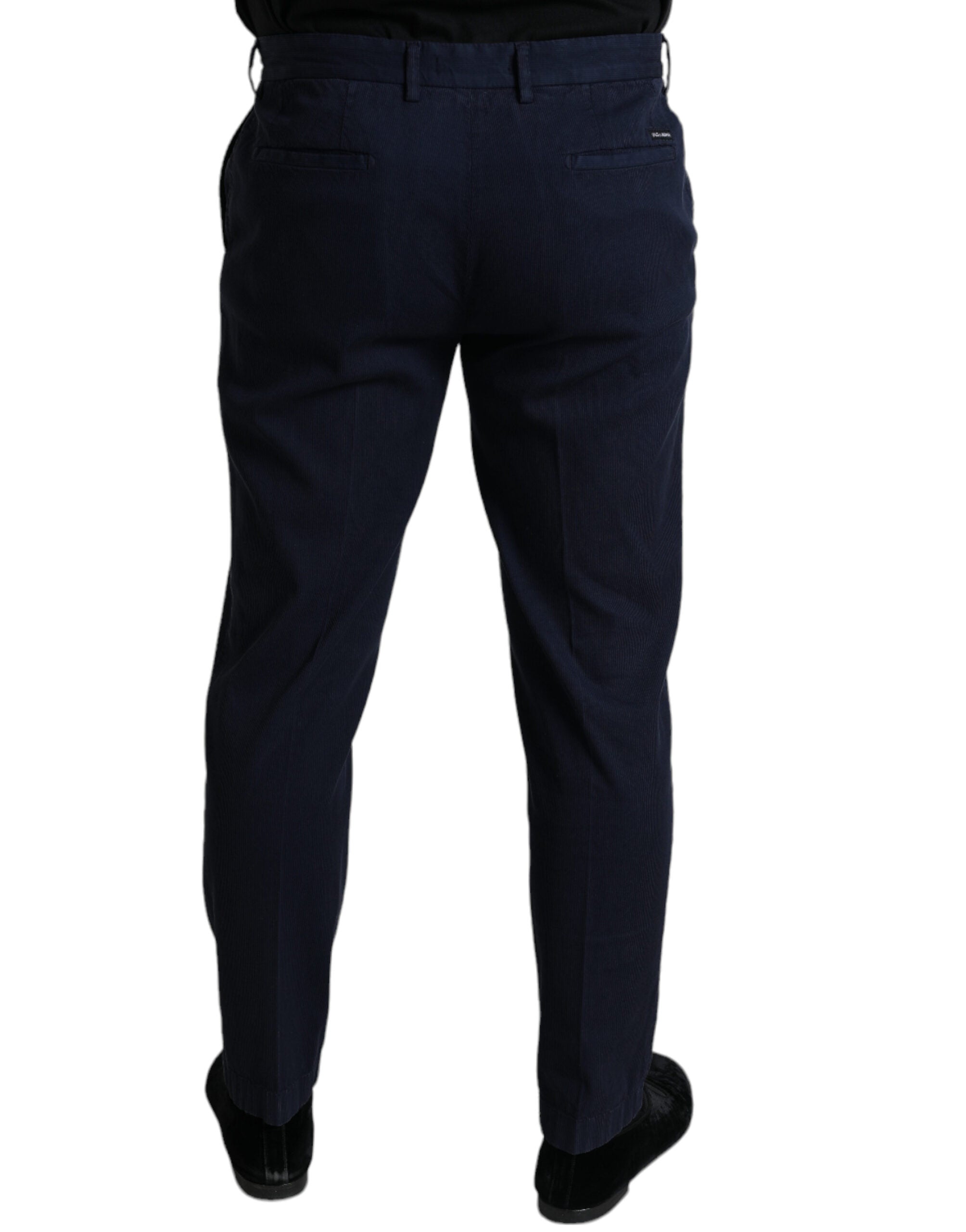 Dolce & Gabbana Elegant Dark Blue Skinny Dress Pants LUNESCAPE