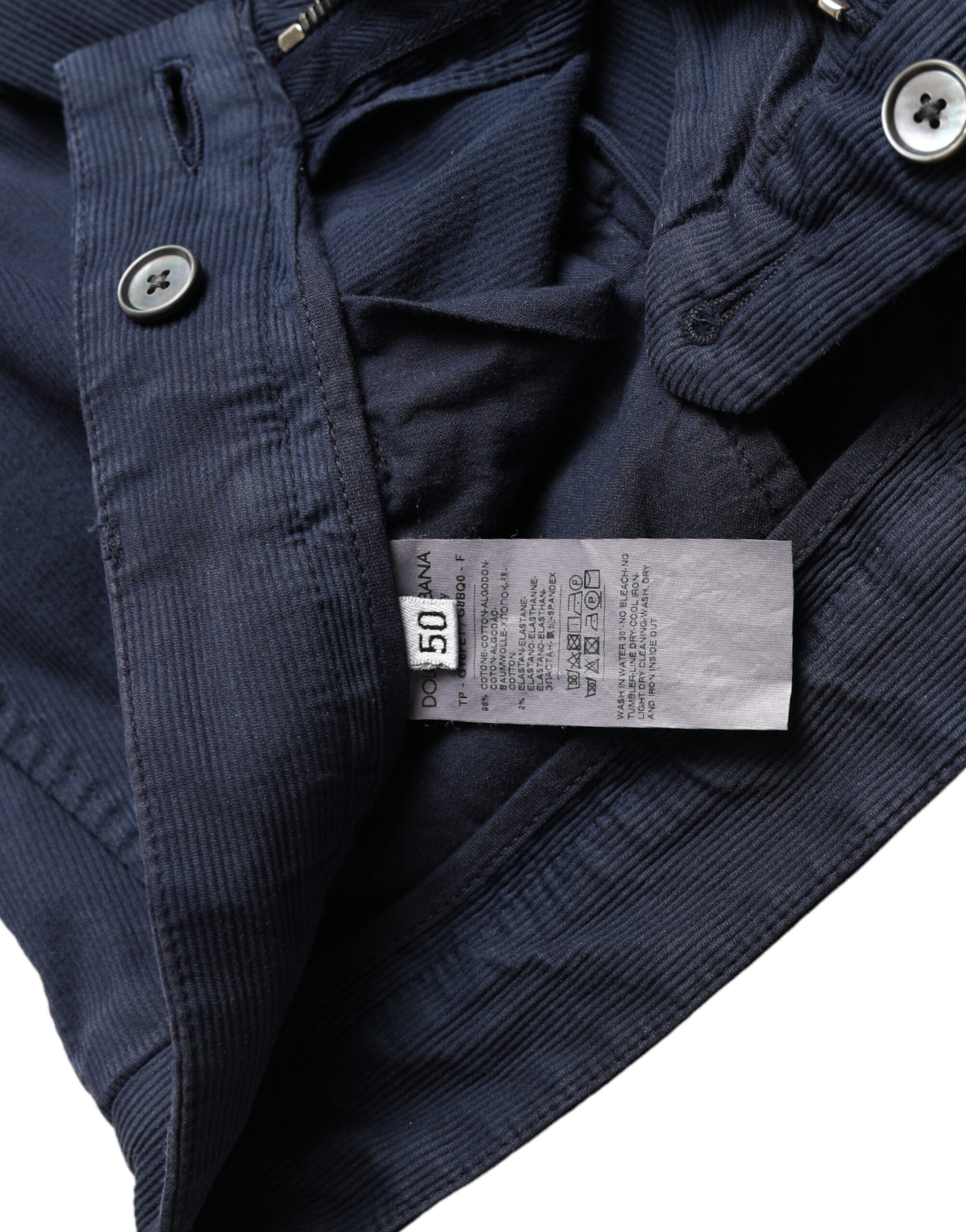 Dolce & Gabbana Elegant Dark Blue Skinny Dress Pants LUNESCAPE