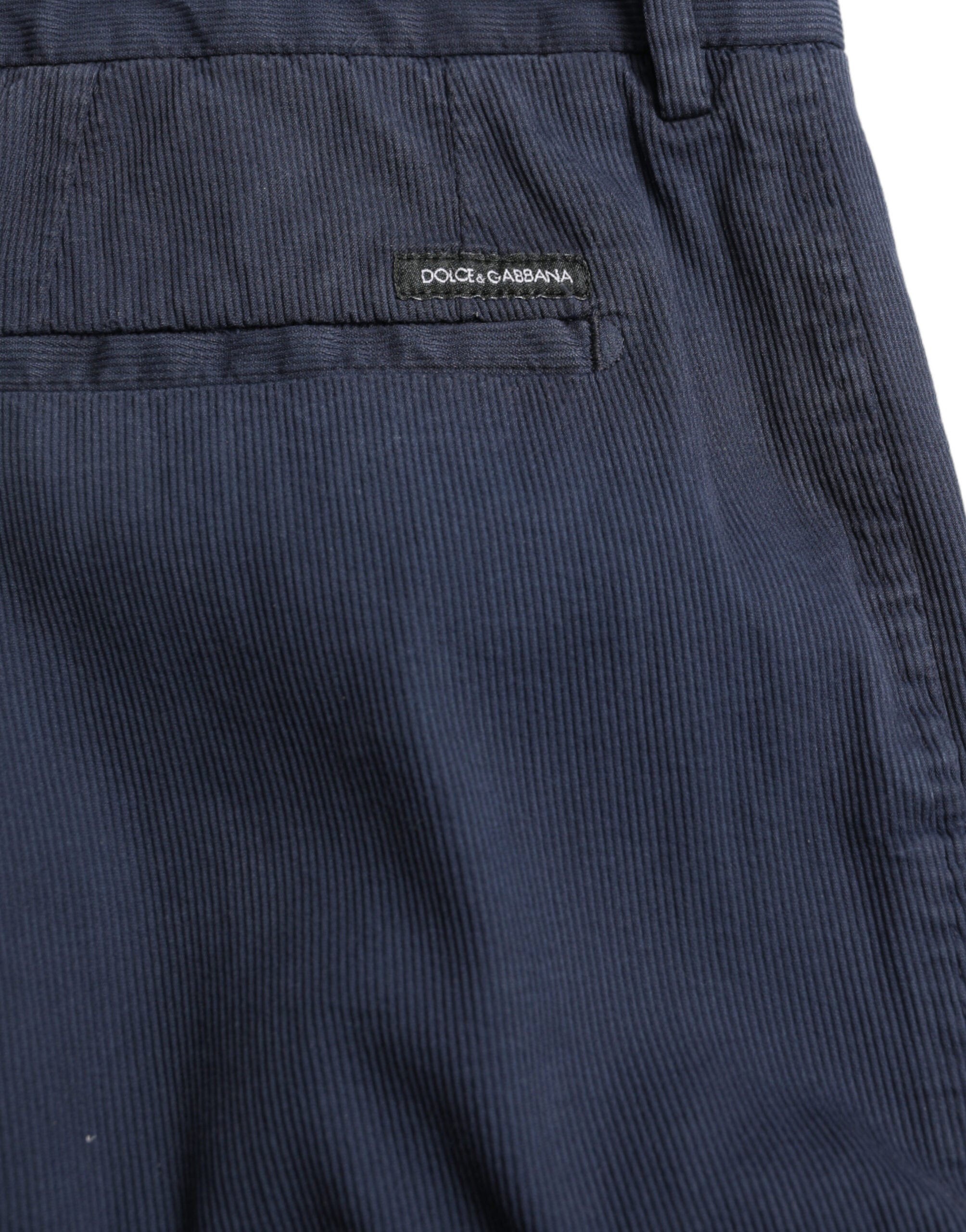 Dolce & Gabbana Elegant Dark Blue Skinny Dress Pants LUNESCAPE