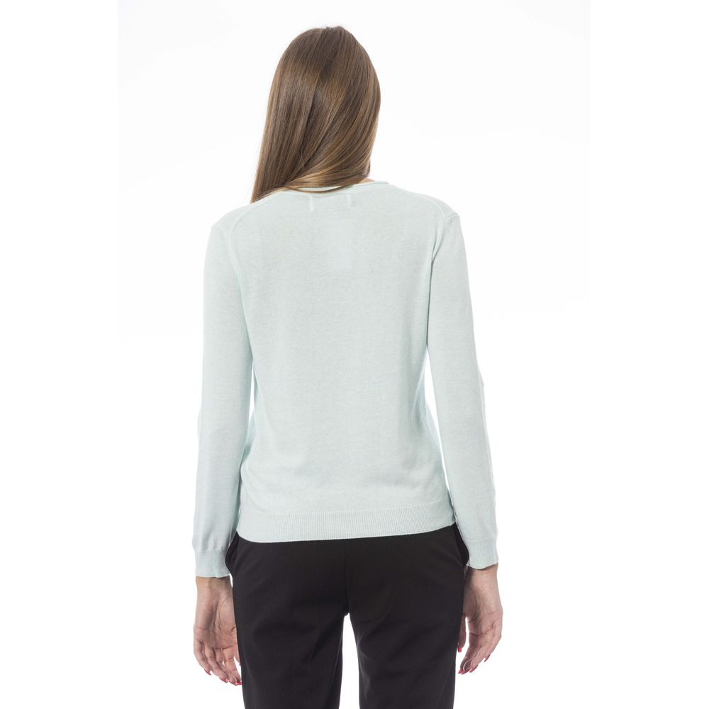 Baldinini Trend Light Blue Cashmere Women Sweater LUNESCAPE