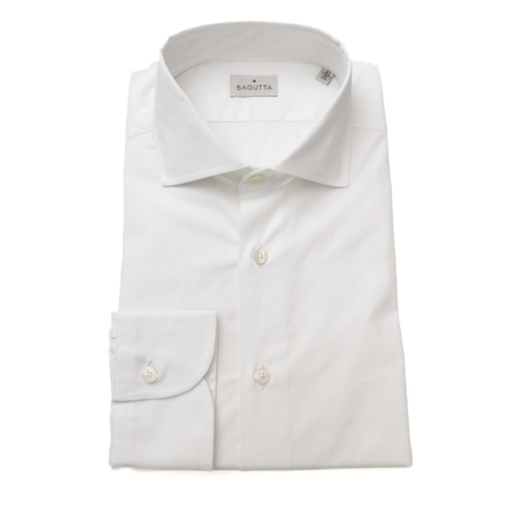 Bagutta White Cotton Men Shirt LUNESCAPE