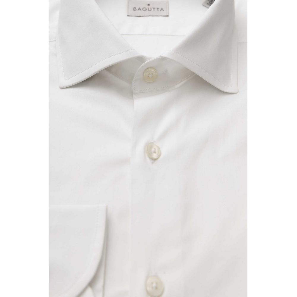 Bagutta White Cotton Men Shirt LUNESCAPE