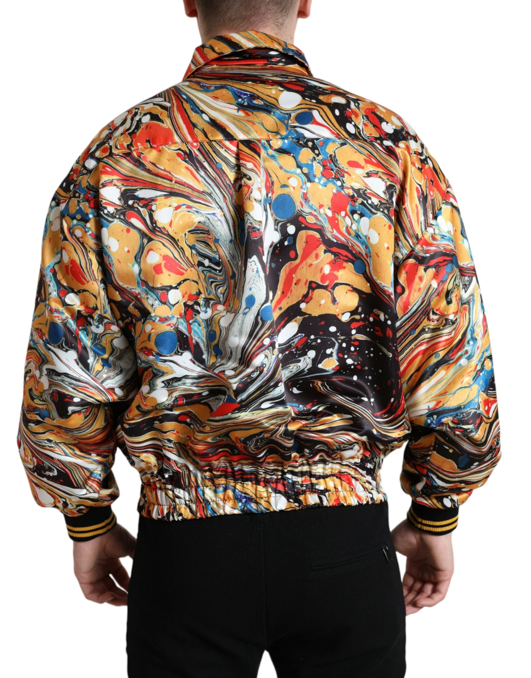 Dolce & Gabbana Colorful Abstract Bomber Jacket LUNESCAPE