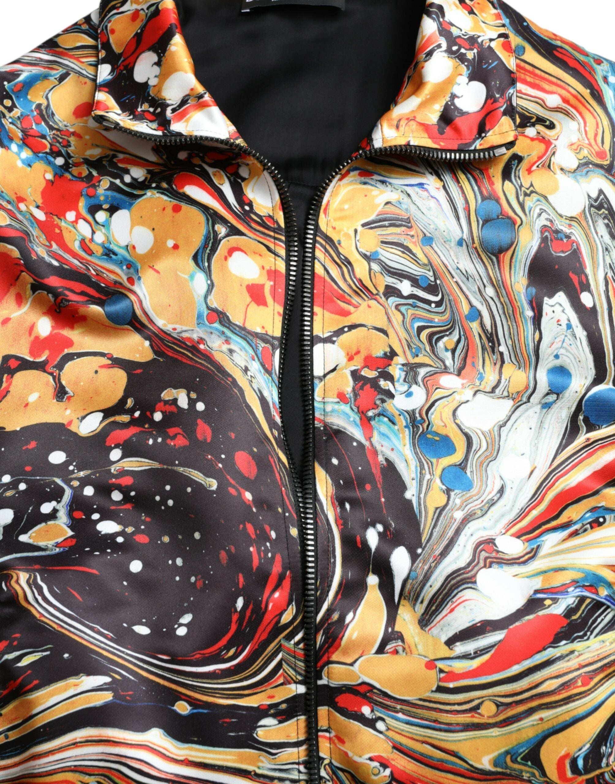 Dolce & Gabbana Colorful Abstract Bomber Jacket LUNESCAPE