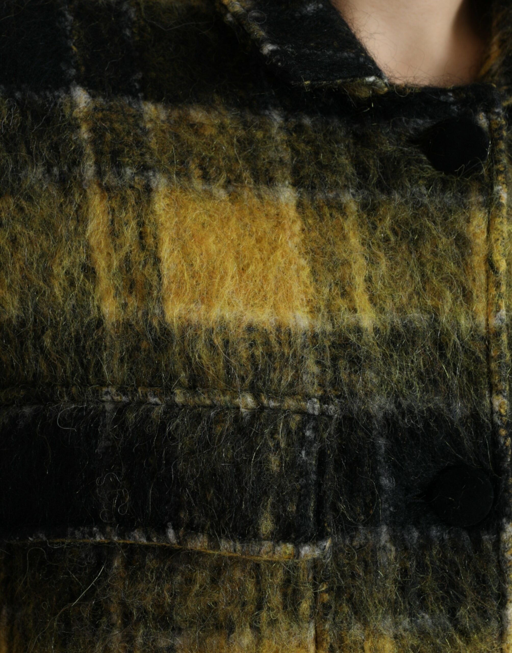 Dolce & Gabbana Yellow Plaid Long Sleeve Casual Coat Jacket LUNESCAPE