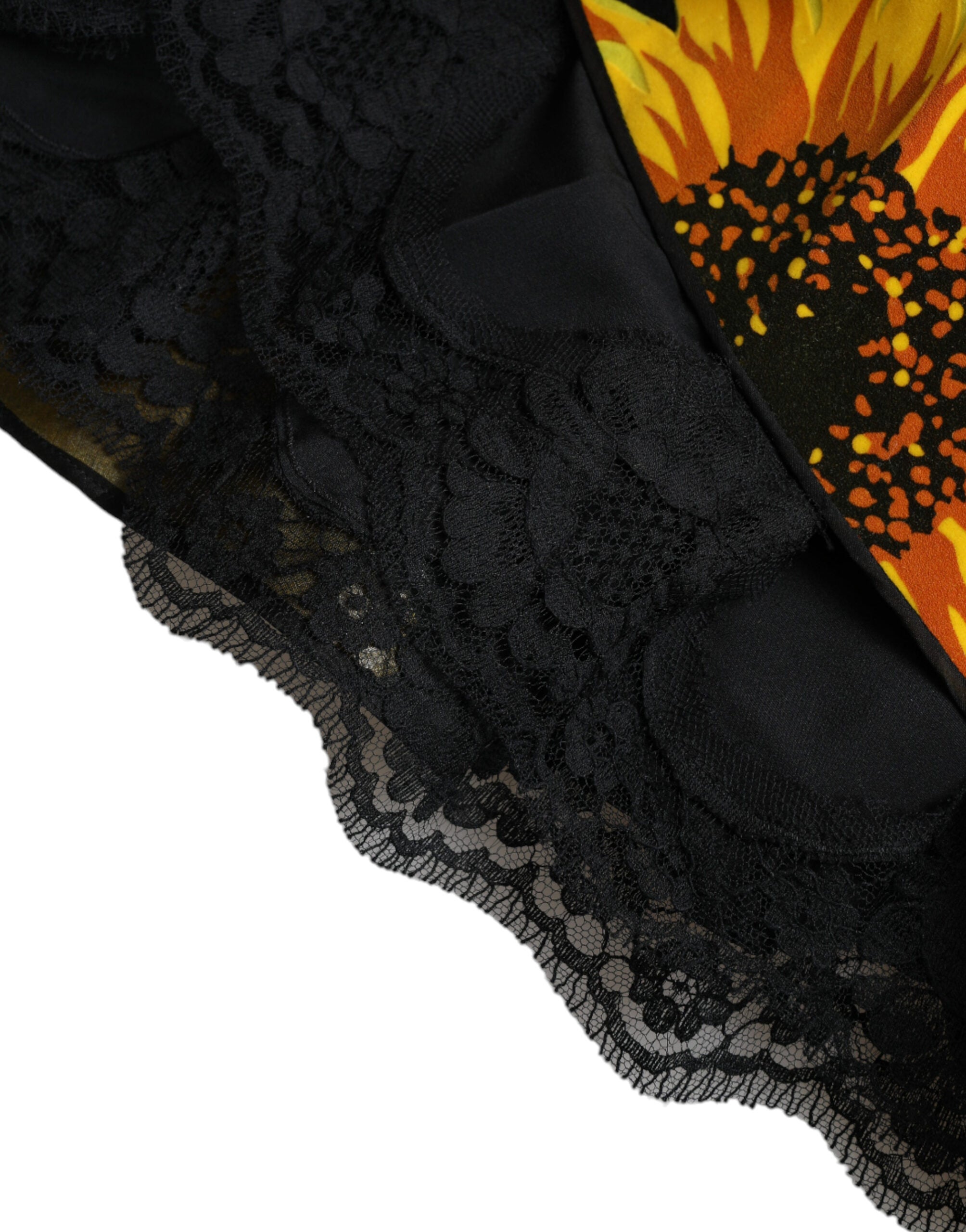 Dolce & Gabbana Summery Sunflower A-Line Midi Dress LUNESCAPE
