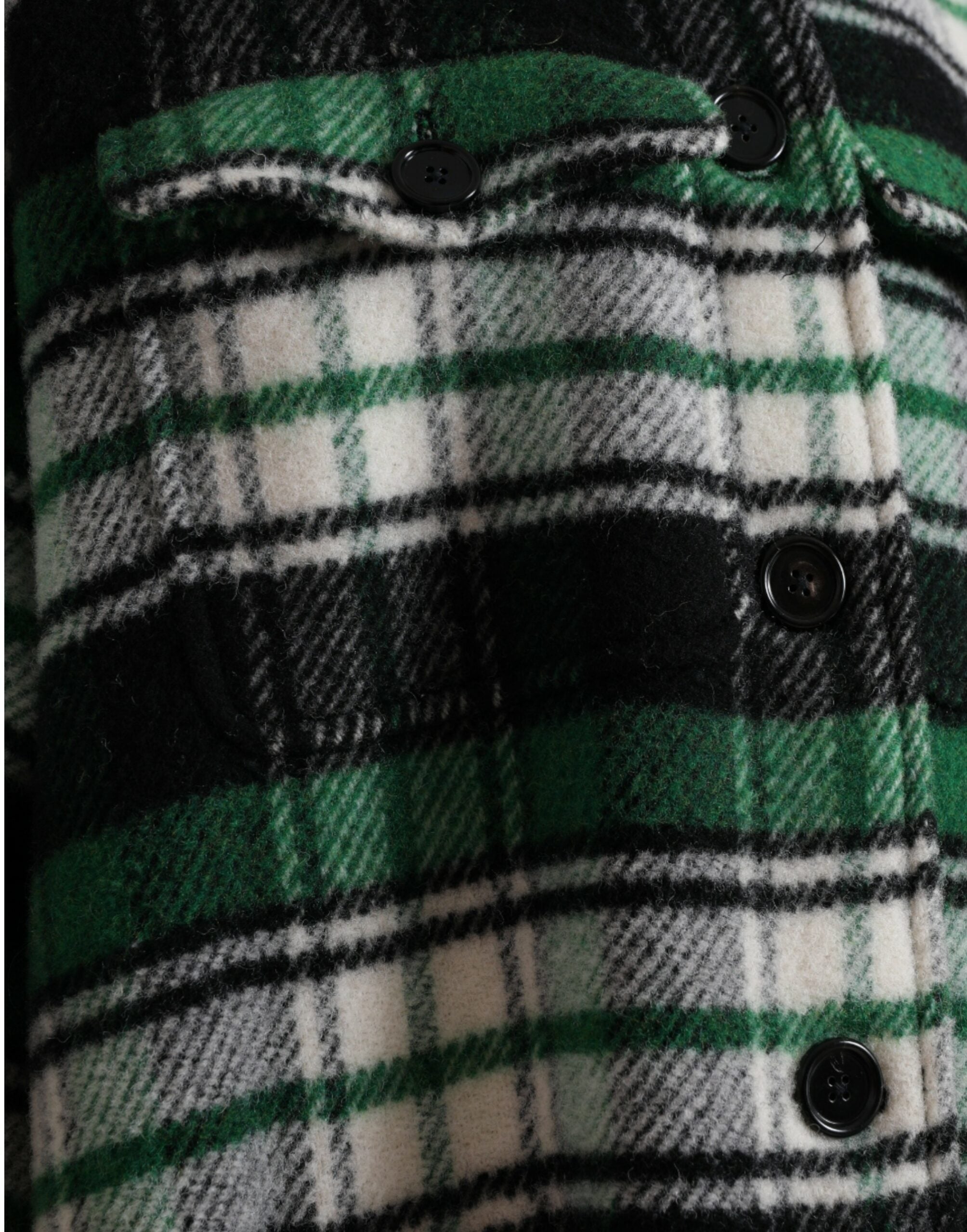 Dolce & Gabbana Green Plaid Long Sleeve Casual Coat Jacket LUNESCAPE