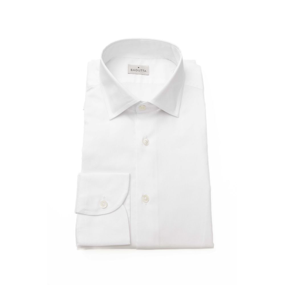Bagutta White Cotton Men Shirt LUNESCAPE