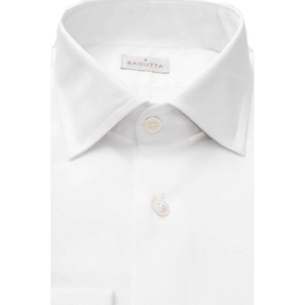 Bagutta White Cotton Men Shirt LUNESCAPE