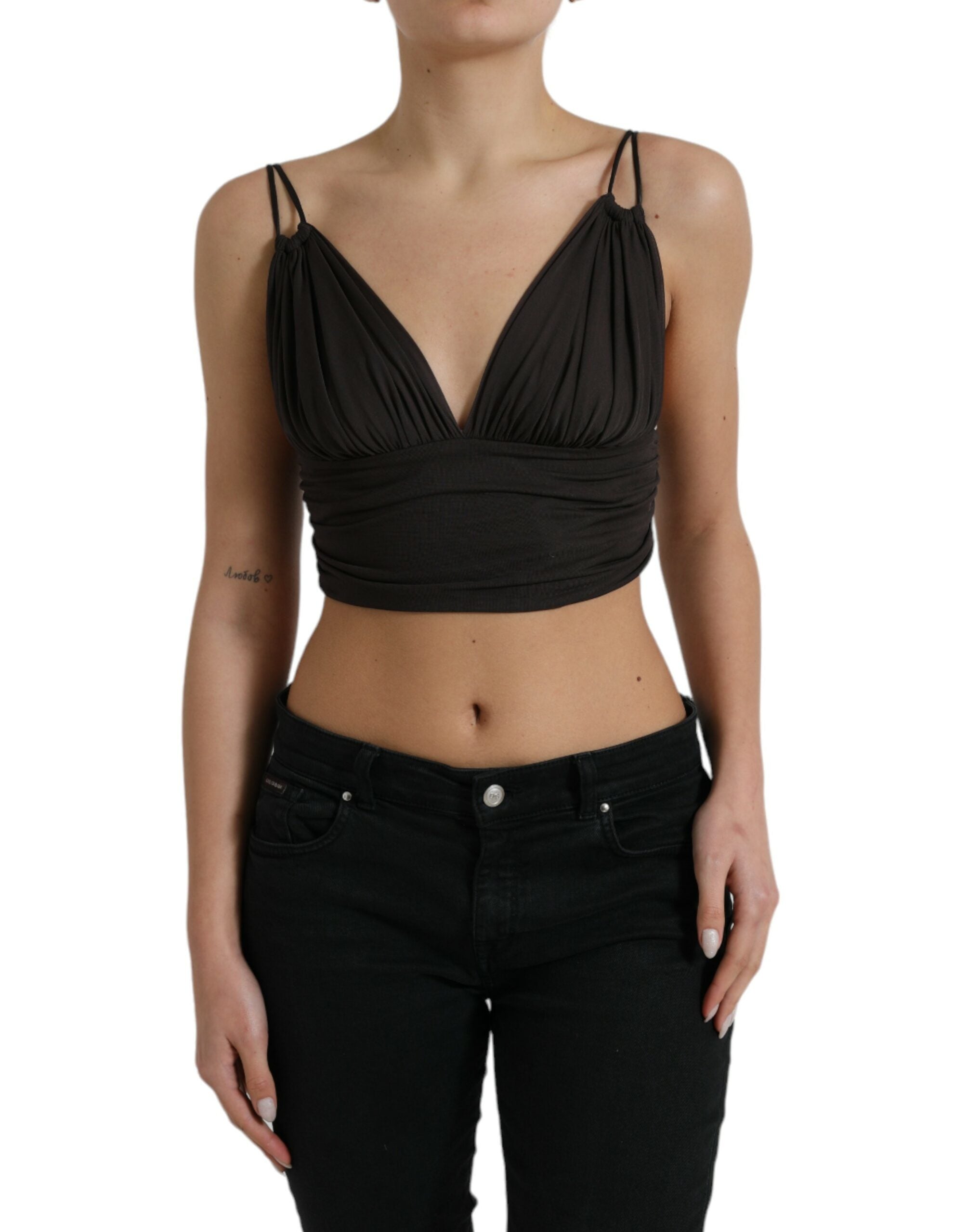 Dolce & Gabbana Elegant Sleeveless Cropped Tank Top LUNESCAPE