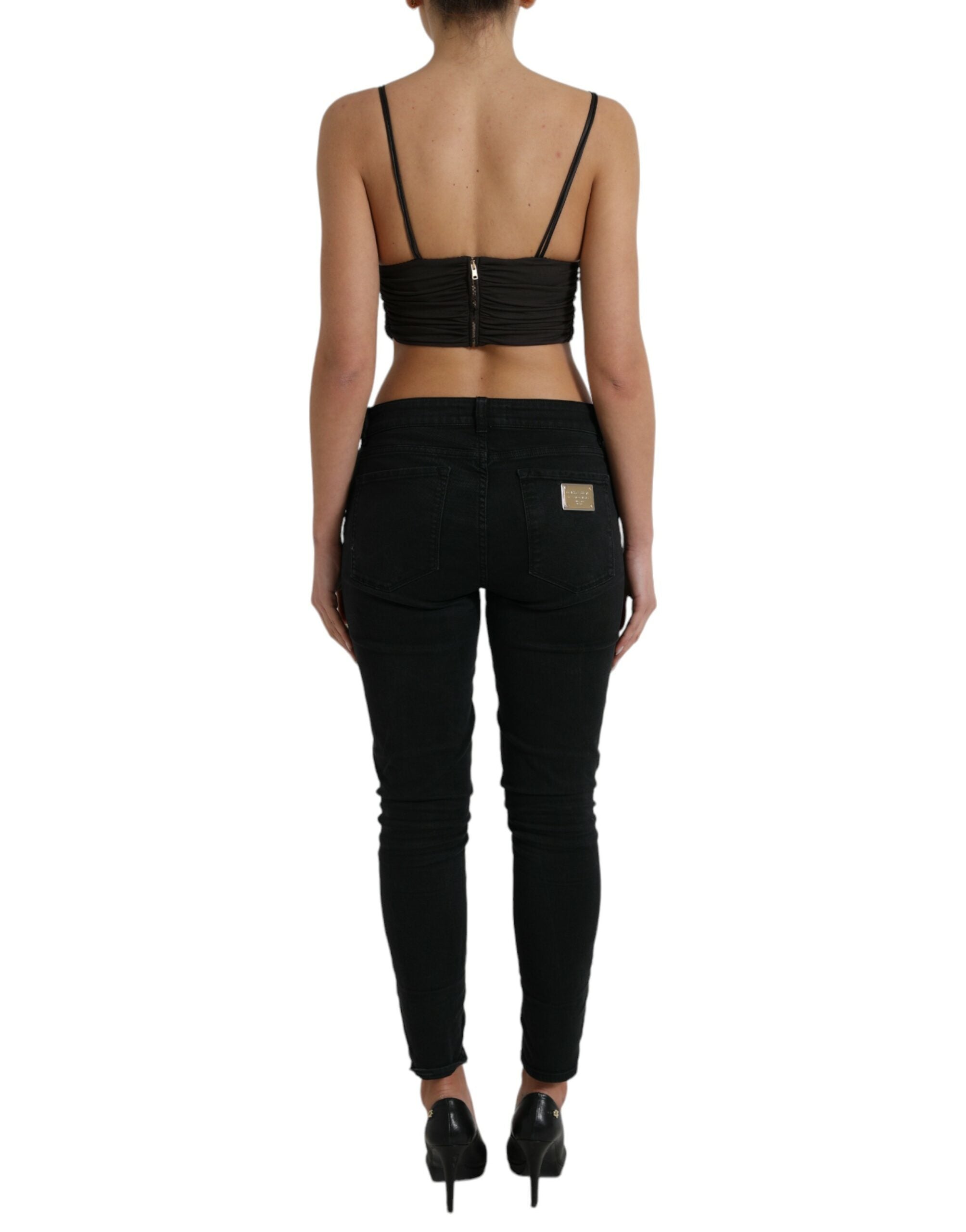 Dolce & Gabbana Elegant Sleeveless Cropped Tank Top LUNESCAPE