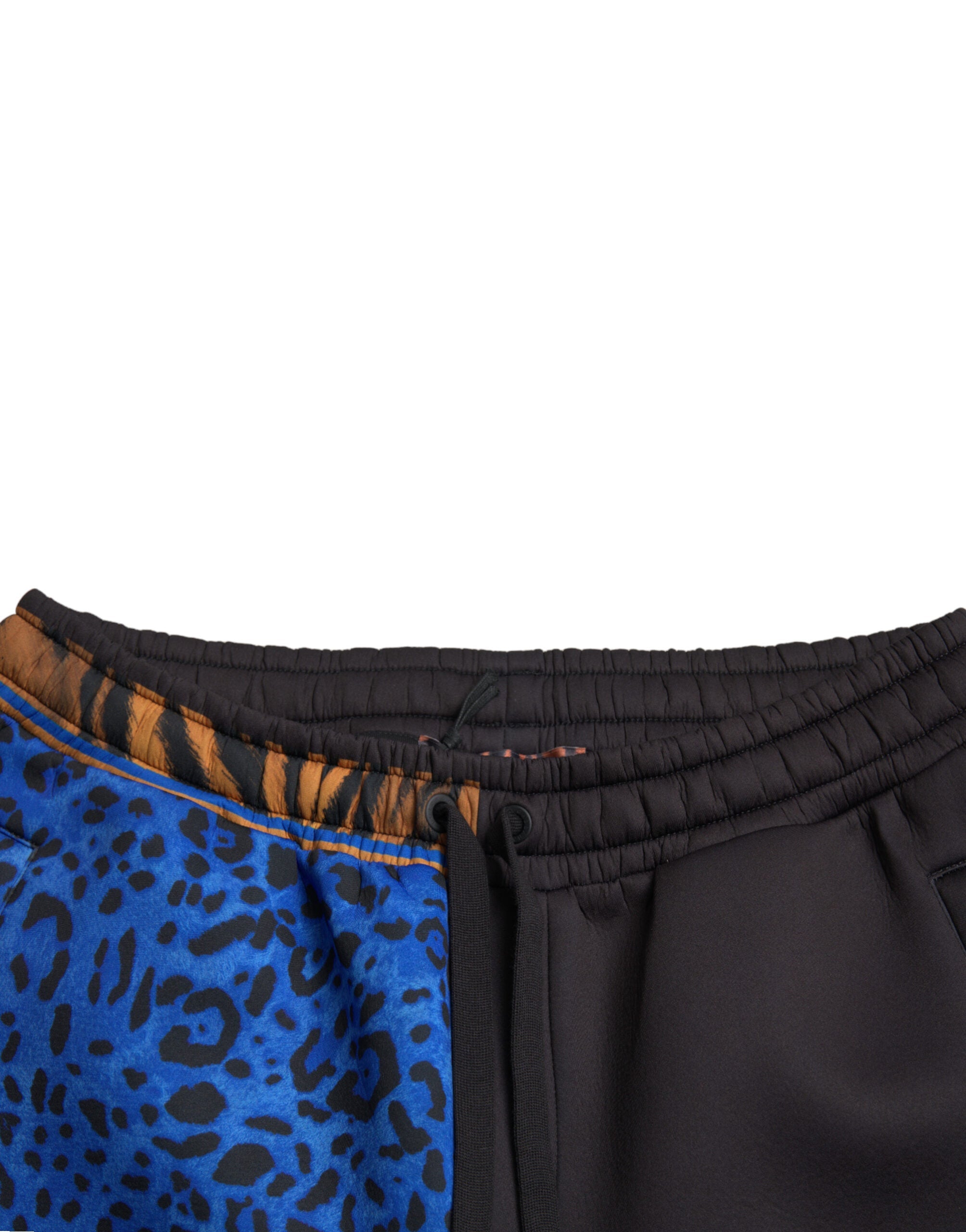 Dolce & Gabbana Black Tiger Print Cargo Jogger Pants LUNESCAPE