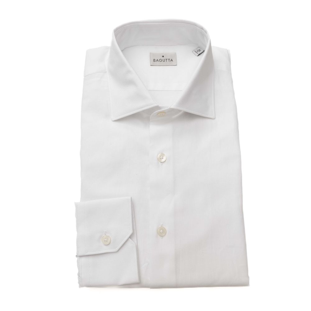Bagutta White Cotton Men Shirt LUNESCAPE
