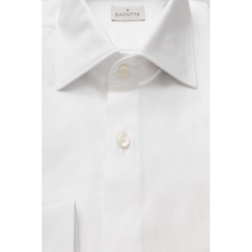 Bagutta White Cotton Men Shirt LUNESCAPE