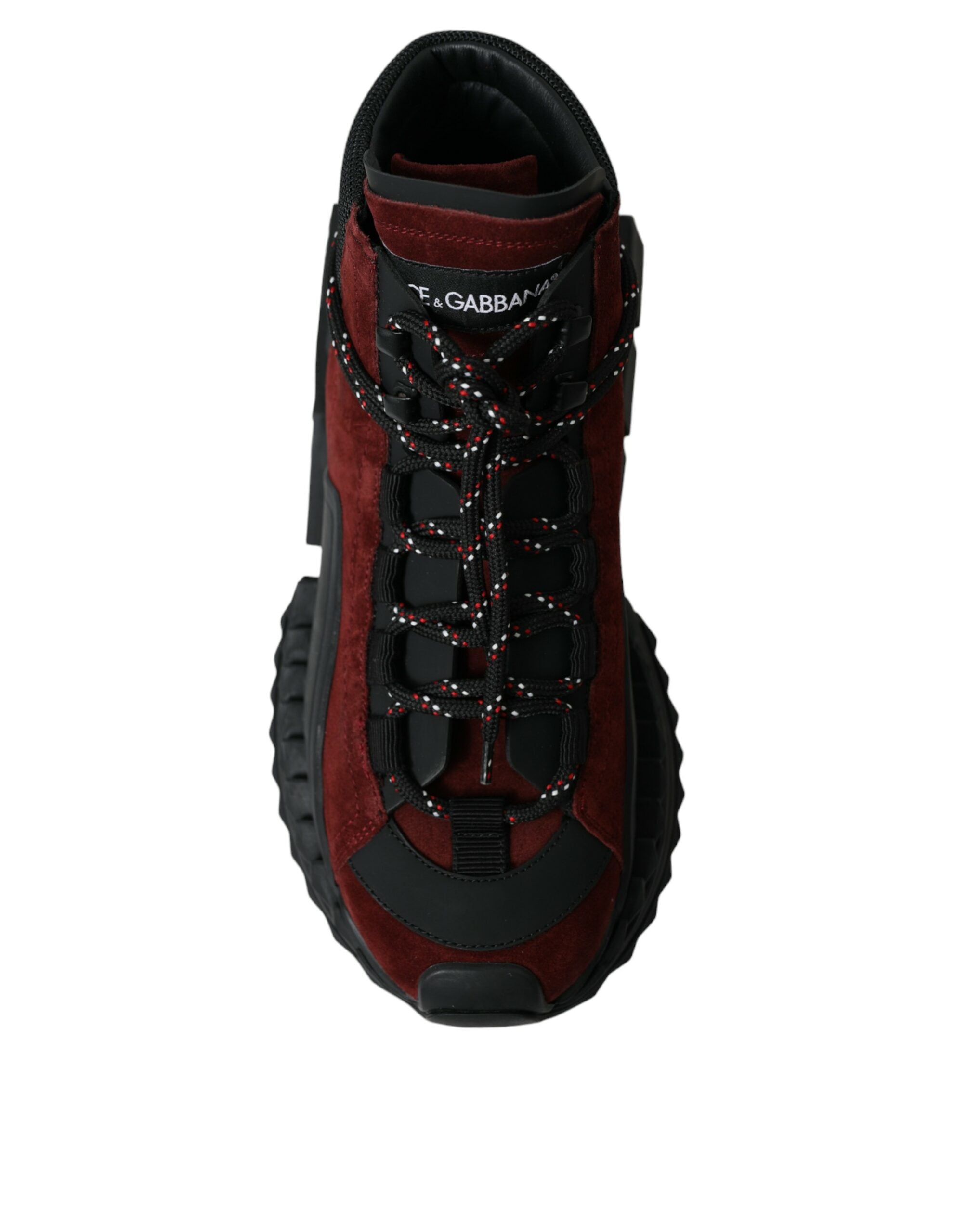 Dolce & Gabbana Burgundy Super King High Top Men Sneakers Shoes LUNESCAPE