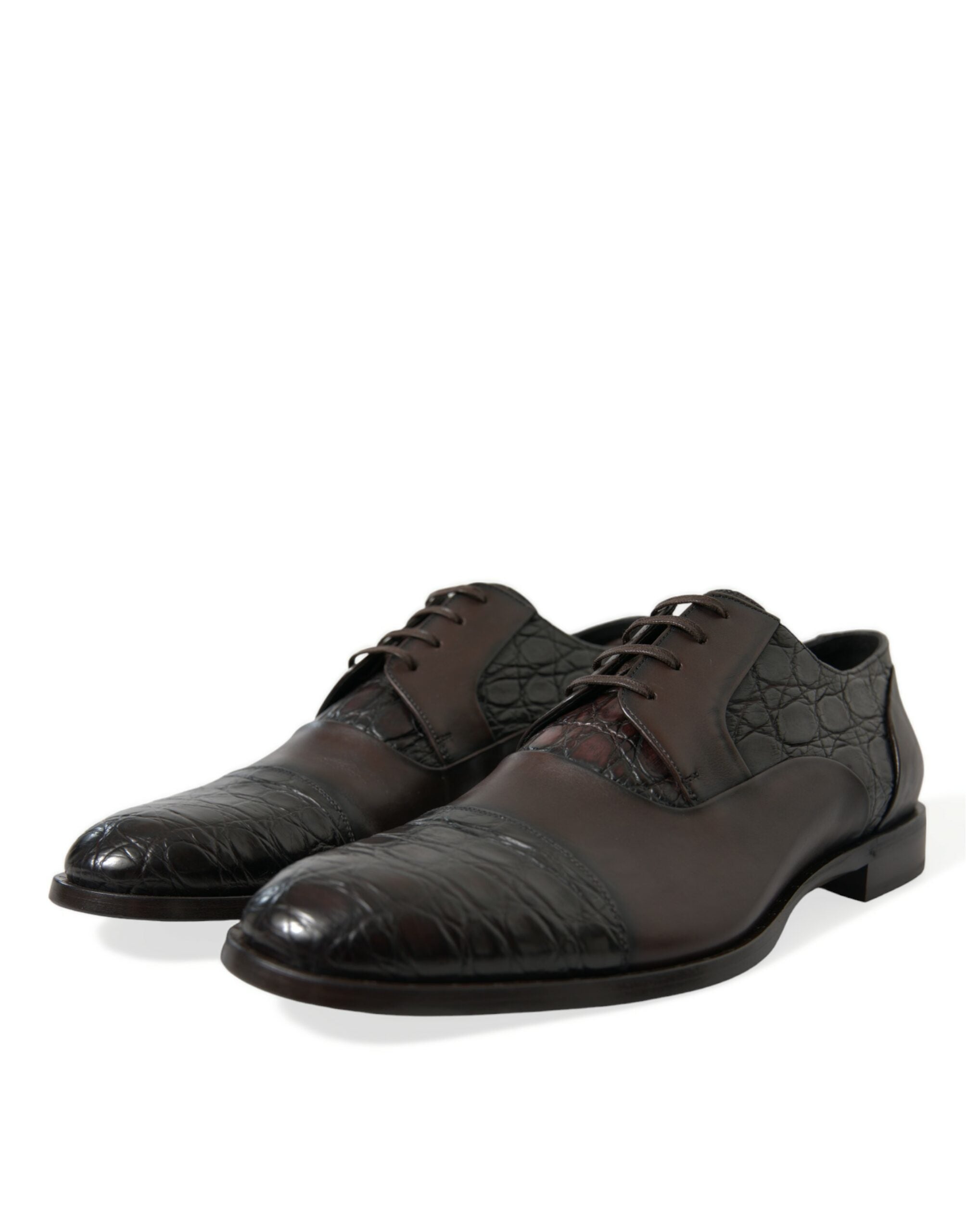 Dolce & Gabbana Brown Exotic Leather Formal Men Dress Shoes LUNESCAPE
