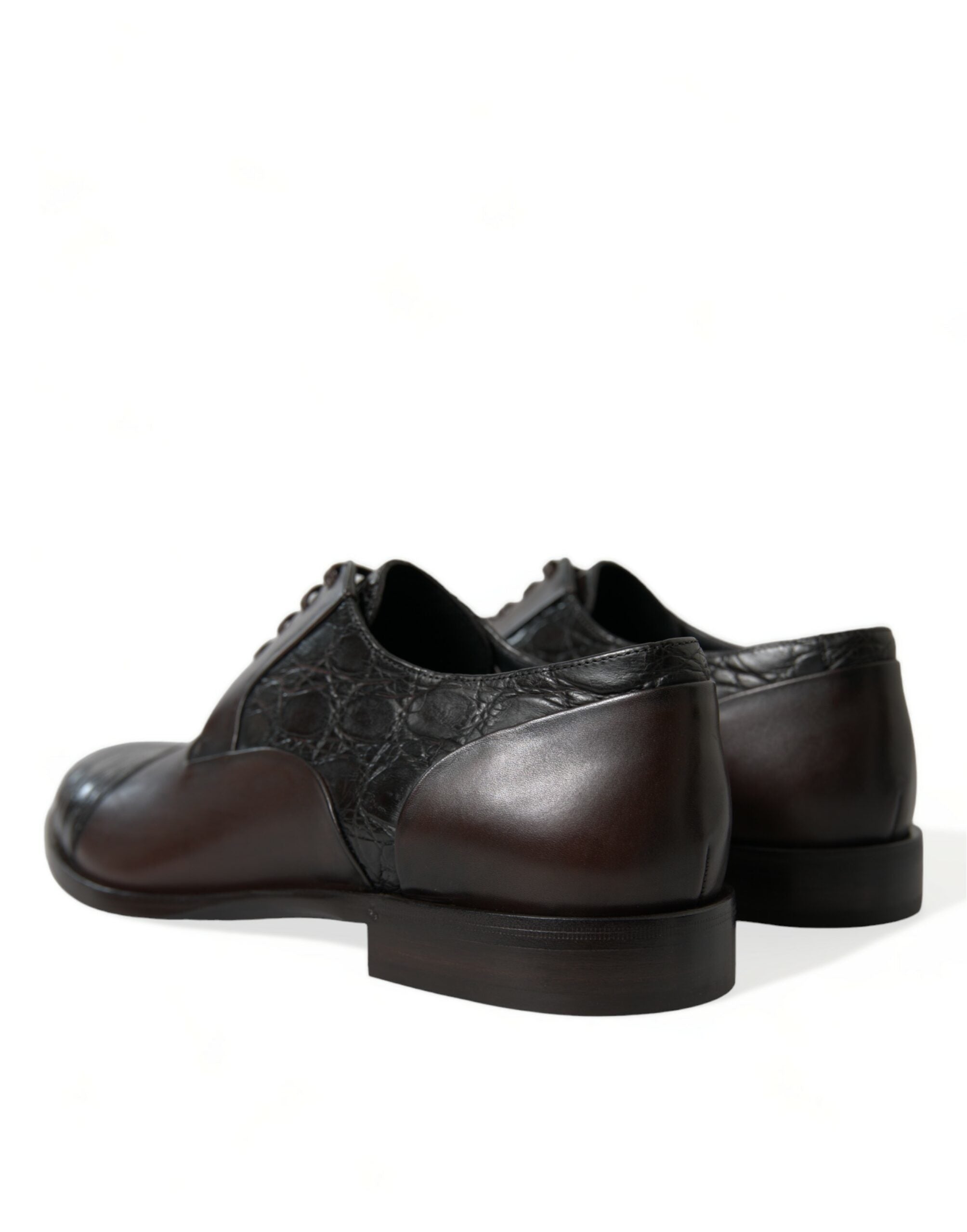Dolce & Gabbana Brown Exotic Leather Formal Men Dress Shoes LUNESCAPE