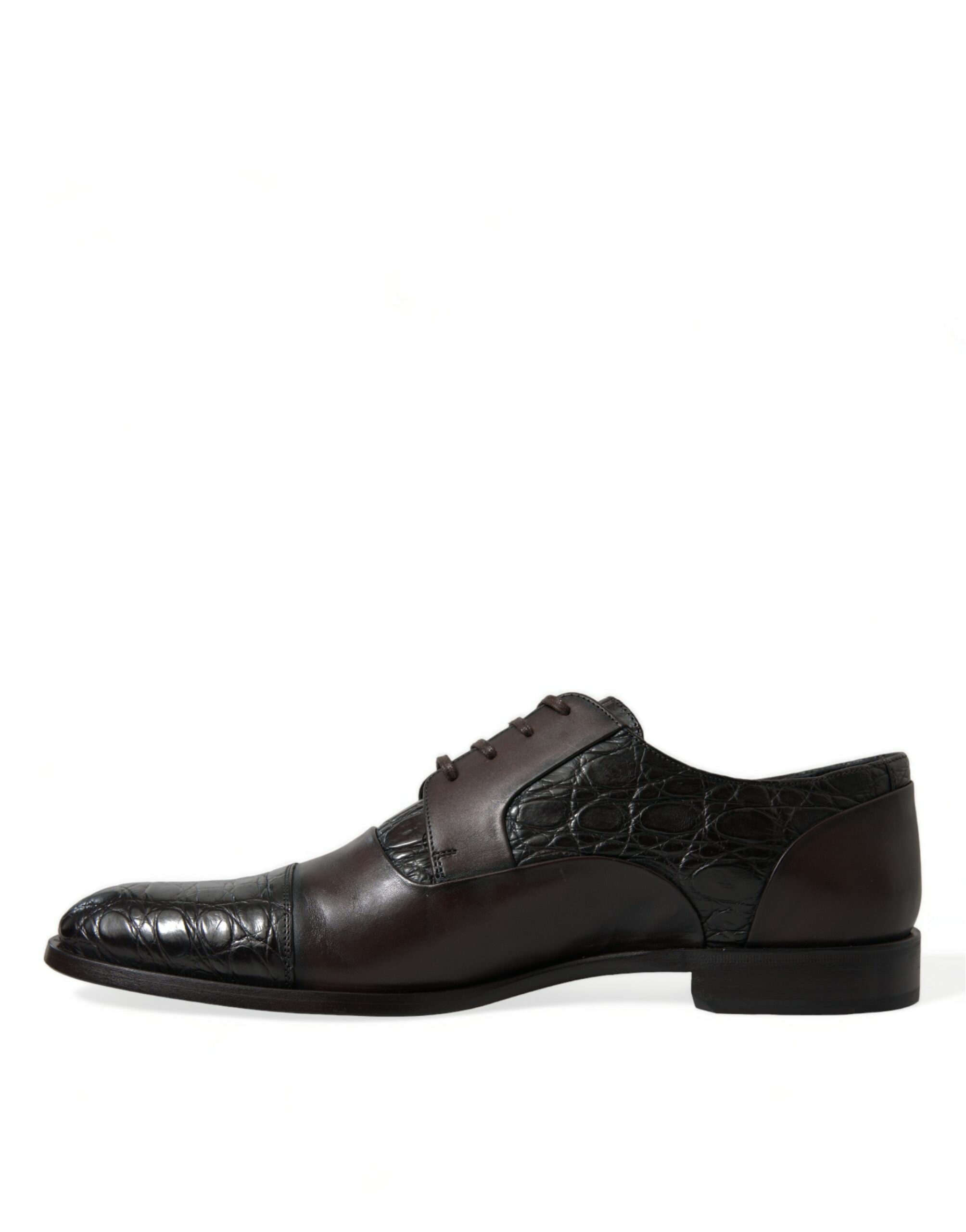 Dolce & Gabbana Brown Exotic Leather Formal Men Dress Shoes LUNESCAPE