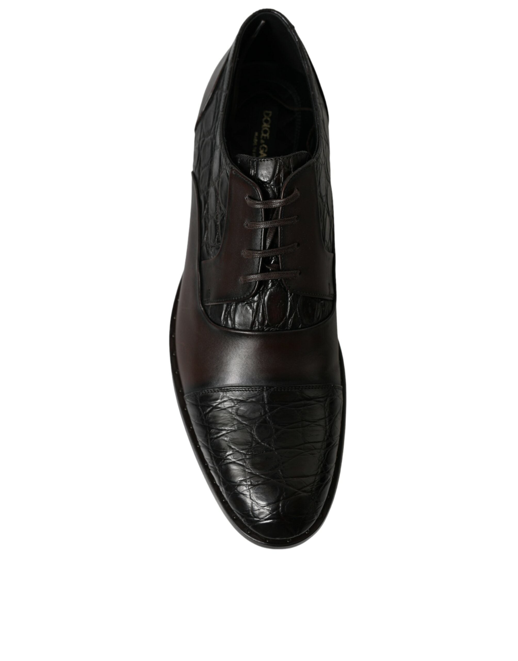Dolce & Gabbana Brown Exotic Leather Formal Men Dress Shoes LUNESCAPE