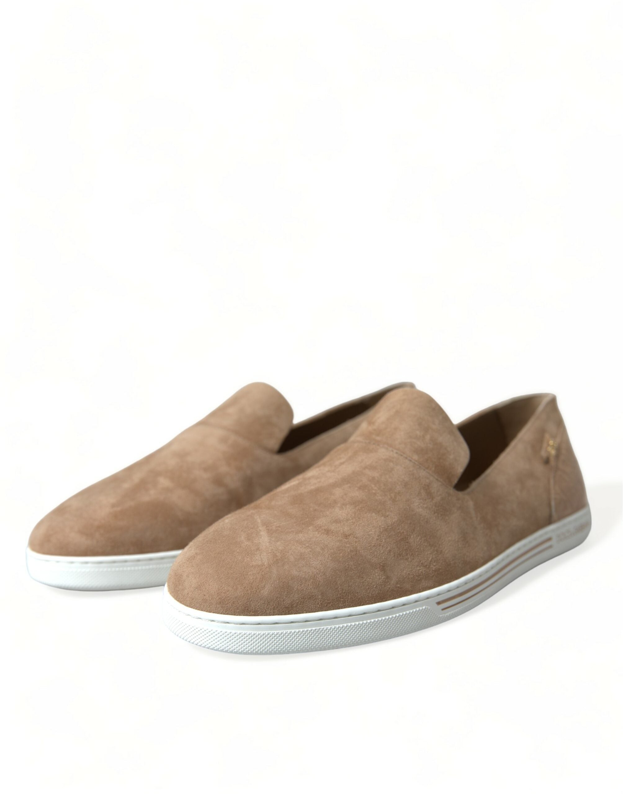 Dolce & Gabbana Beige Suede Caiman Men Loafers Slippers Shoes LUNESCAPE