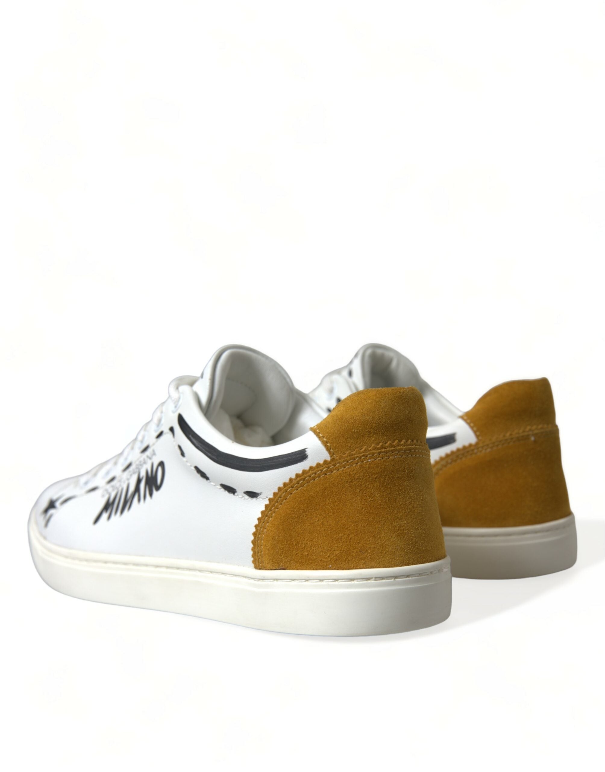 Dolce & Gabbana White Leather LOVE Milano Men Sneakers Shoes LUNESCAPE