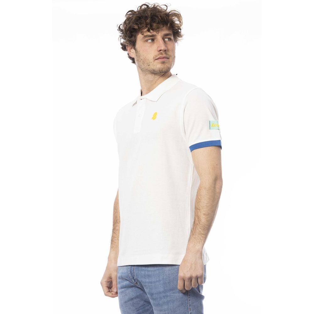 Invicta White Cotton Men Polo Shirt LUNESCAPE