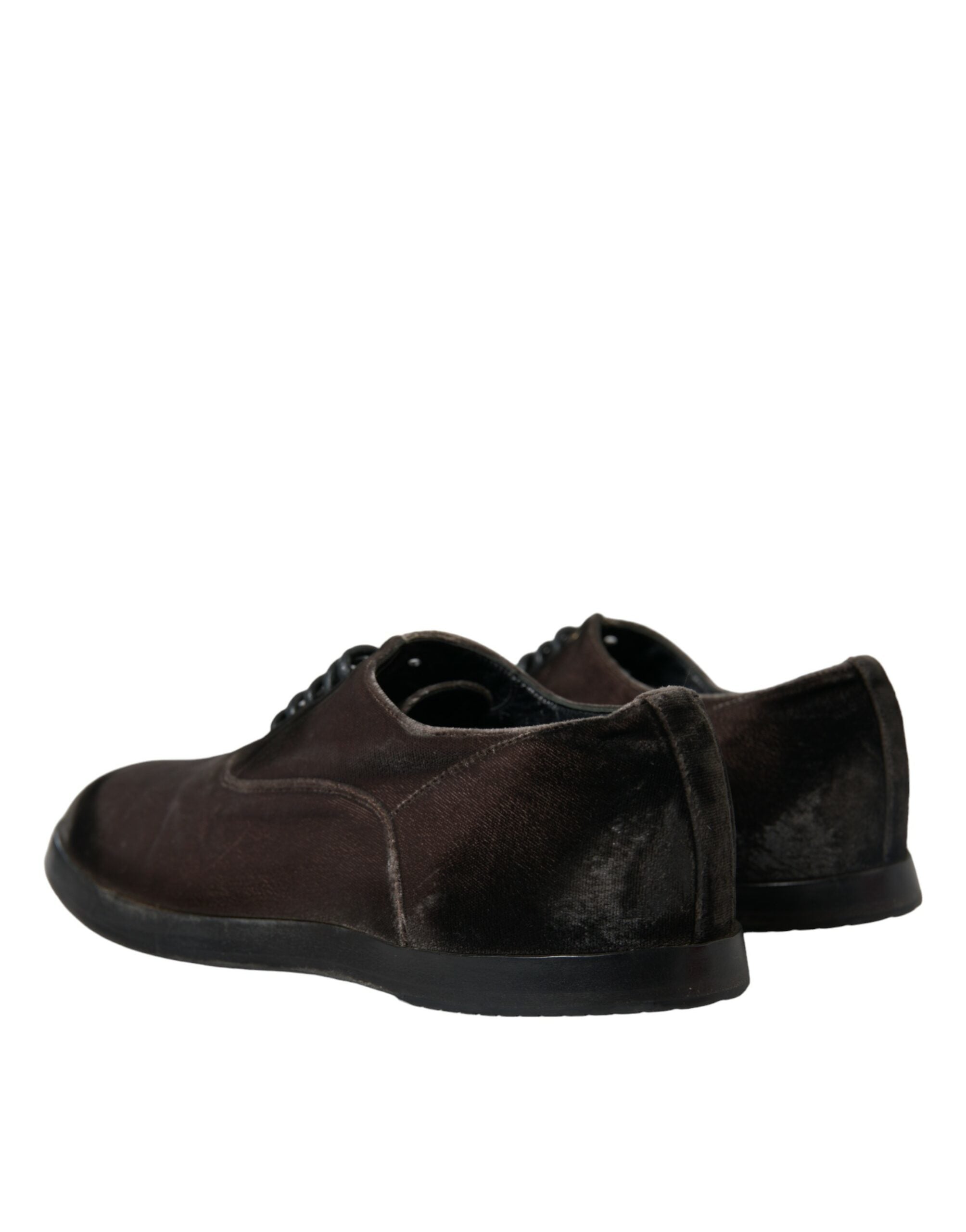Dolce & Gabbana Brown Velvet Men Lace Up Oxford Dress Shoes LUNESCAPE