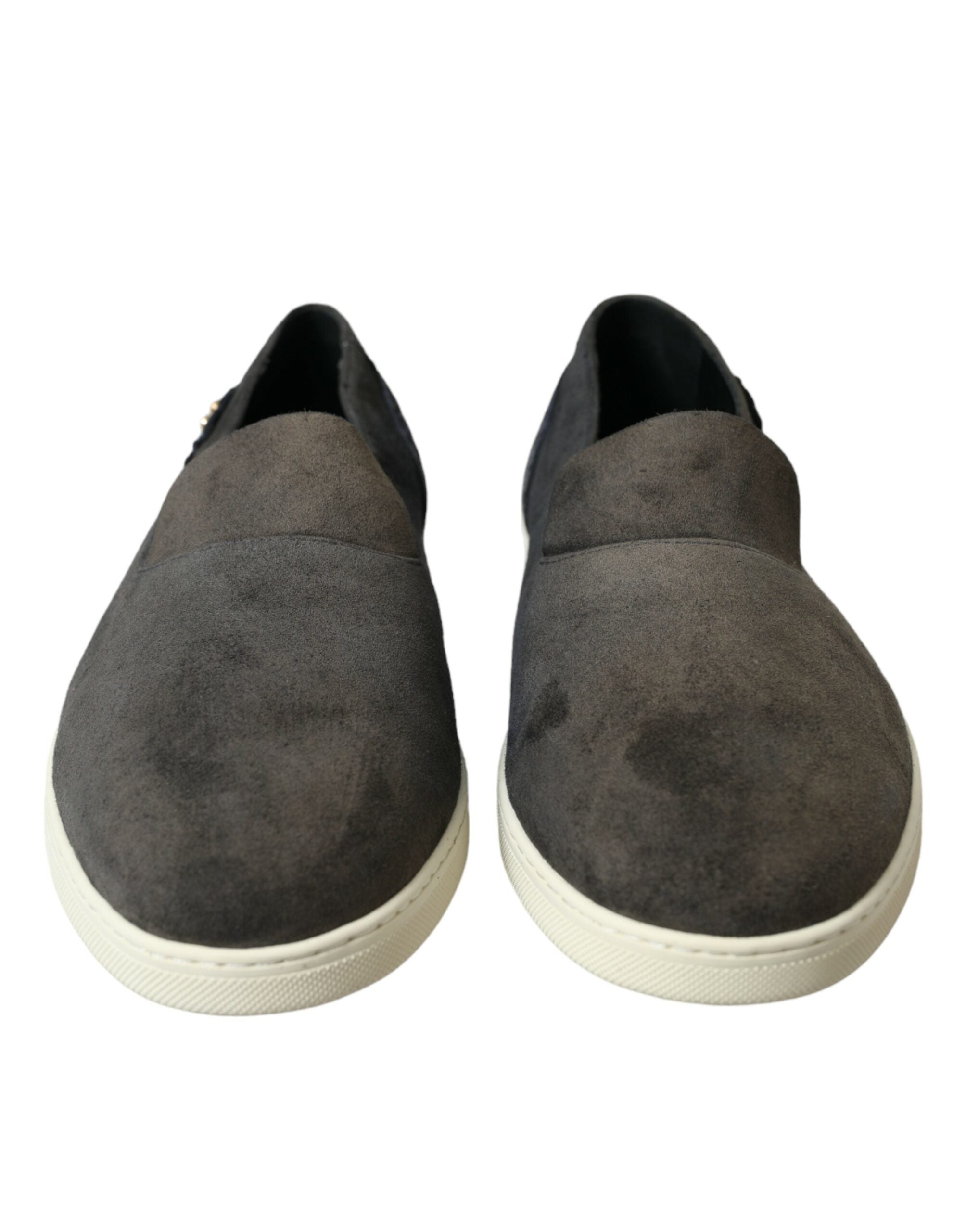 Dolce & Gabbana Blue Suede Caiman Men Loafers