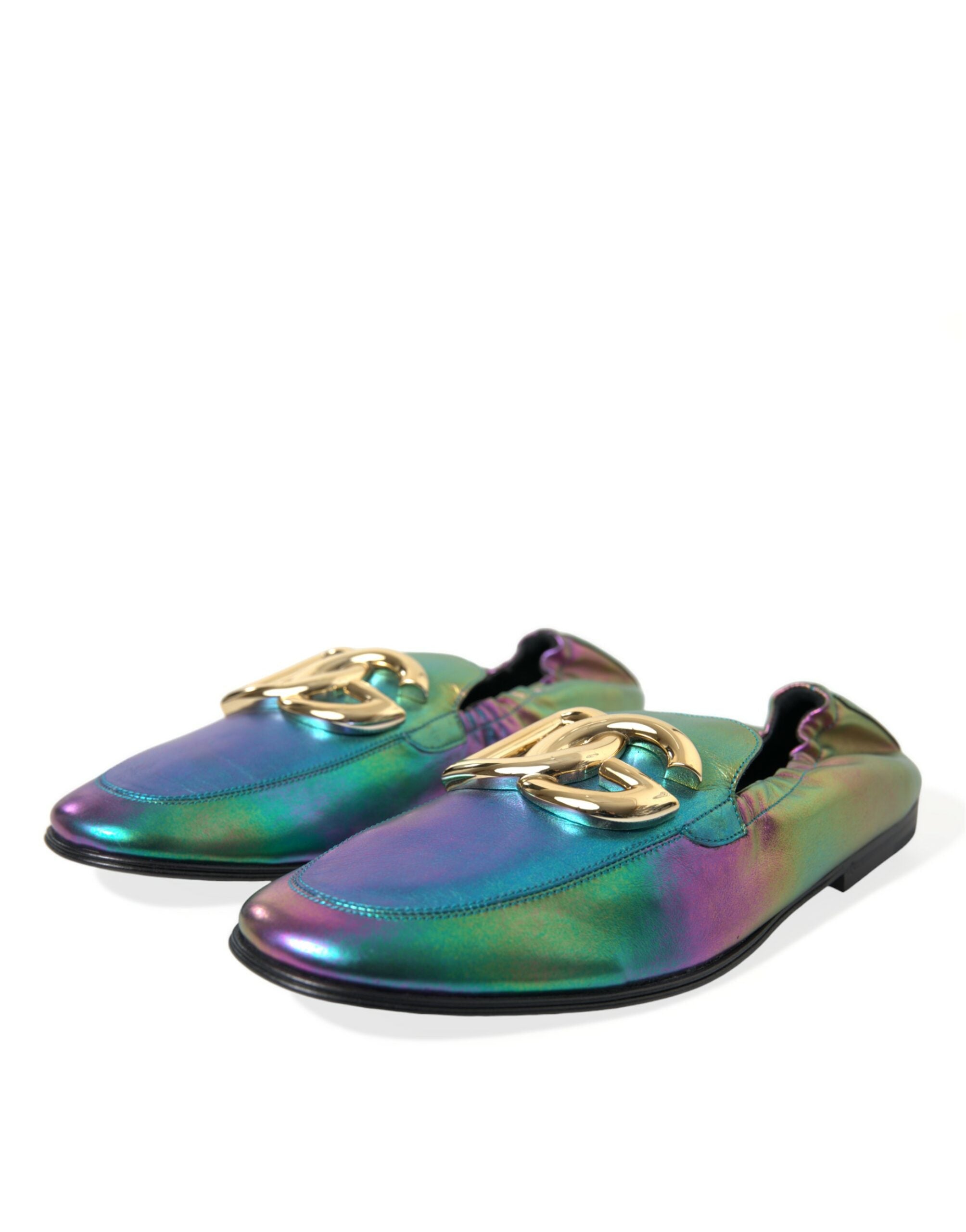 Dolce & Gabbana Multicolor Leather DG Logo Loafer Dress Shoes LUNESCAPE