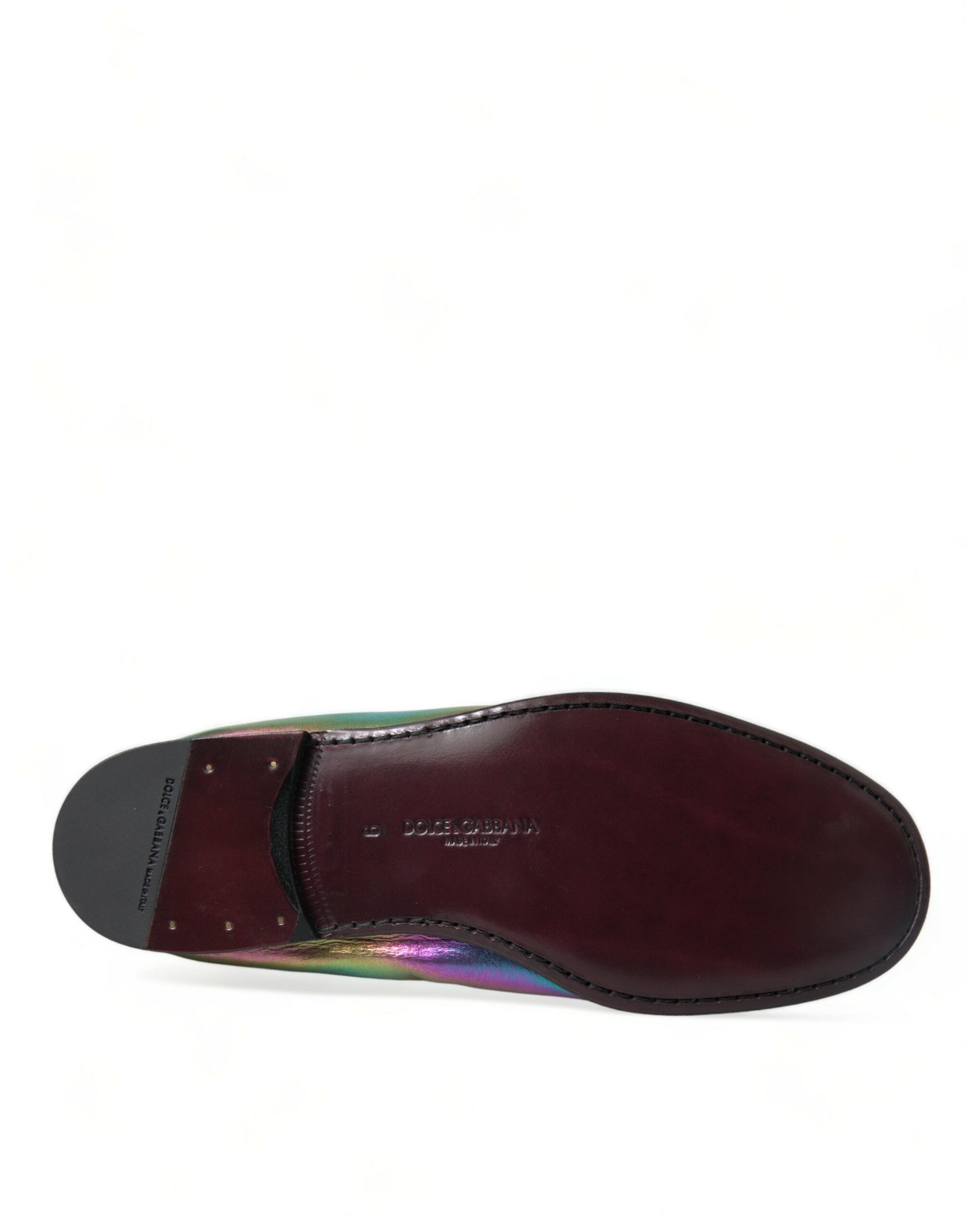 Dolce & Gabbana Multicolor Leather DG Logo Loafer Dress Shoes LUNESCAPE