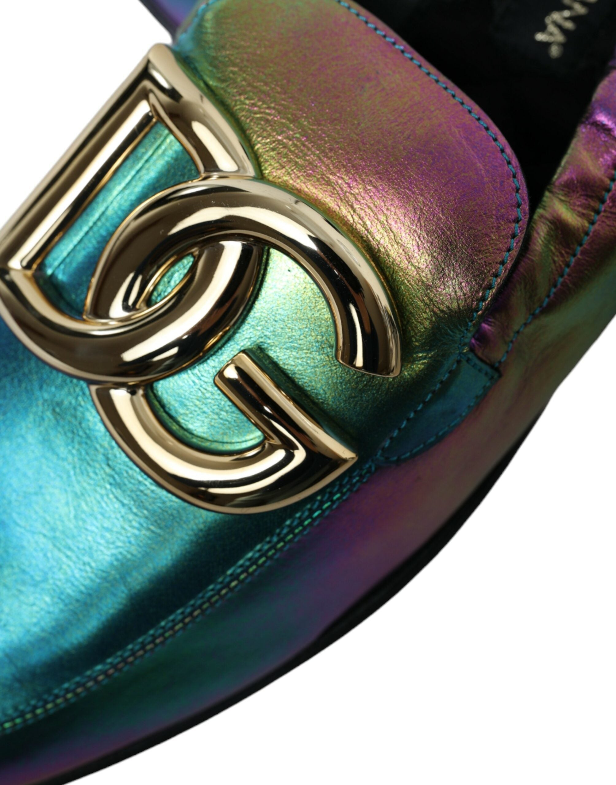 Dolce & Gabbana Multicolor Leather DG Logo Loafer Dress Shoes LUNESCAPE