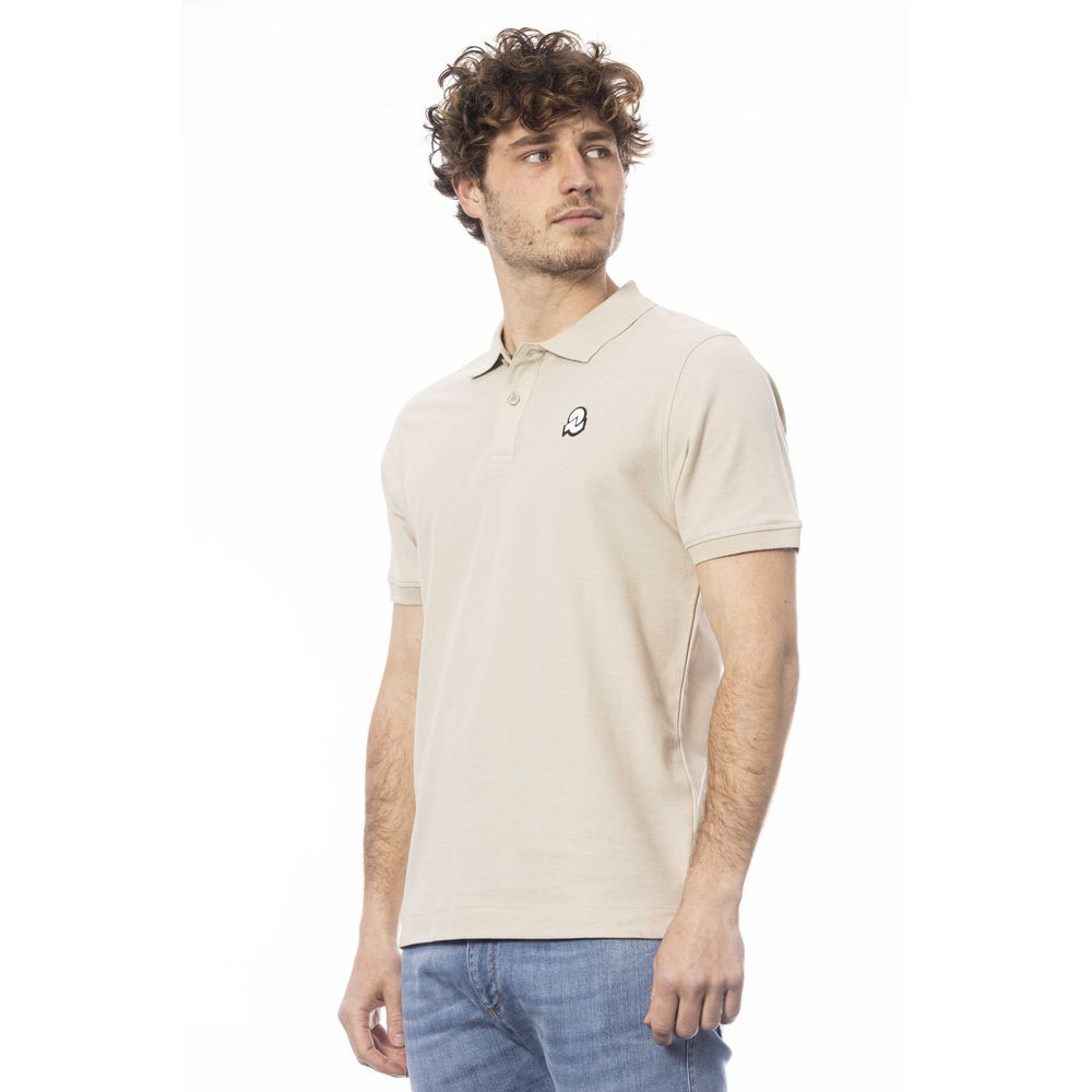 Invicta Beige Cotton Men Polo Shirt LUNESCAPE