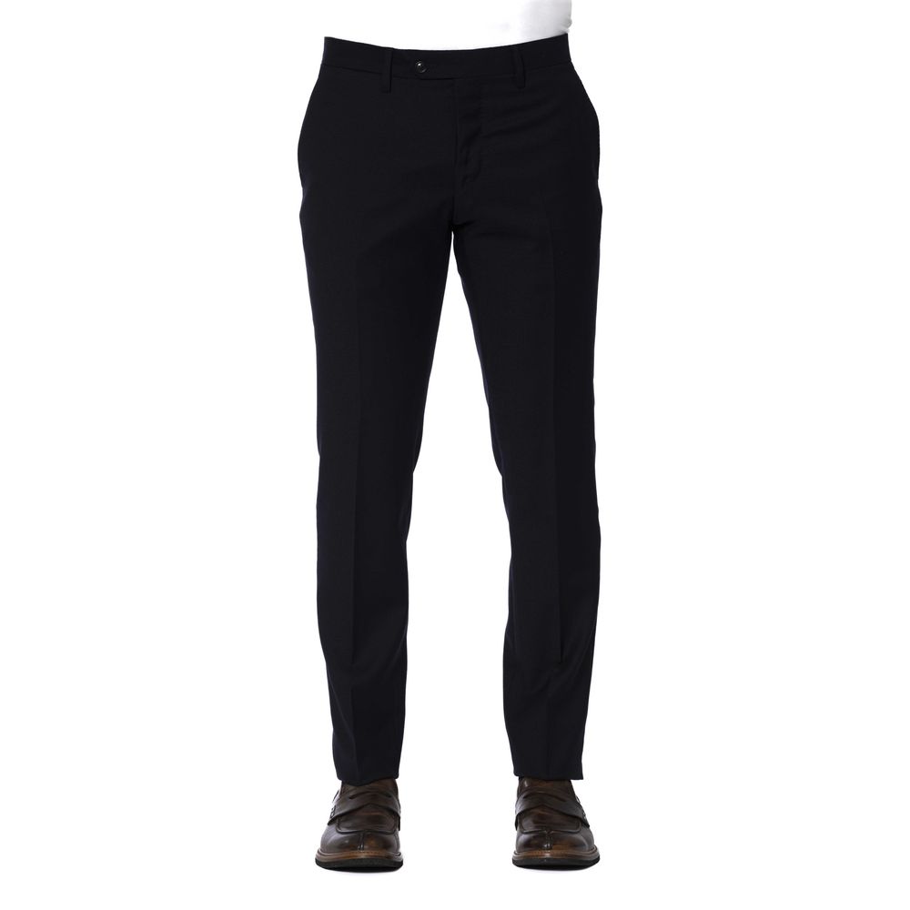 Trussardi Blue Wool Men Trouser LUNESCAPE