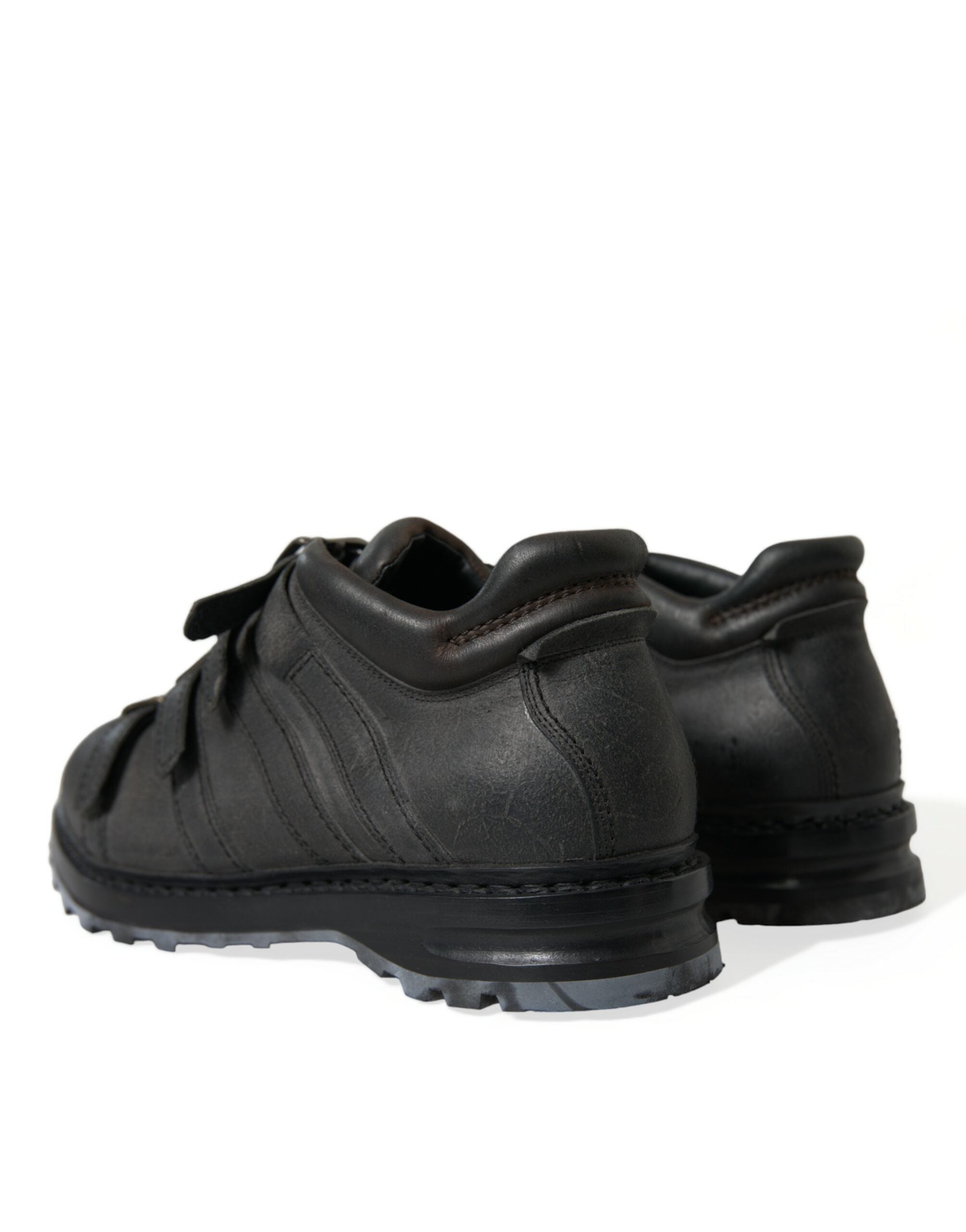Dolce & Gabbana Black Leather Ankle Strap Boots LUNESCAPE