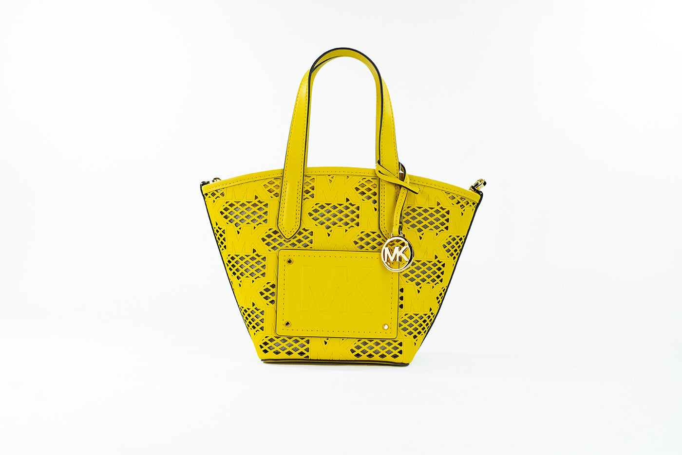 Michael Kors Kimber Small Daffodil Leather 2-in-1 Zip Tote Messenger Bag Purse LUNESCAPE