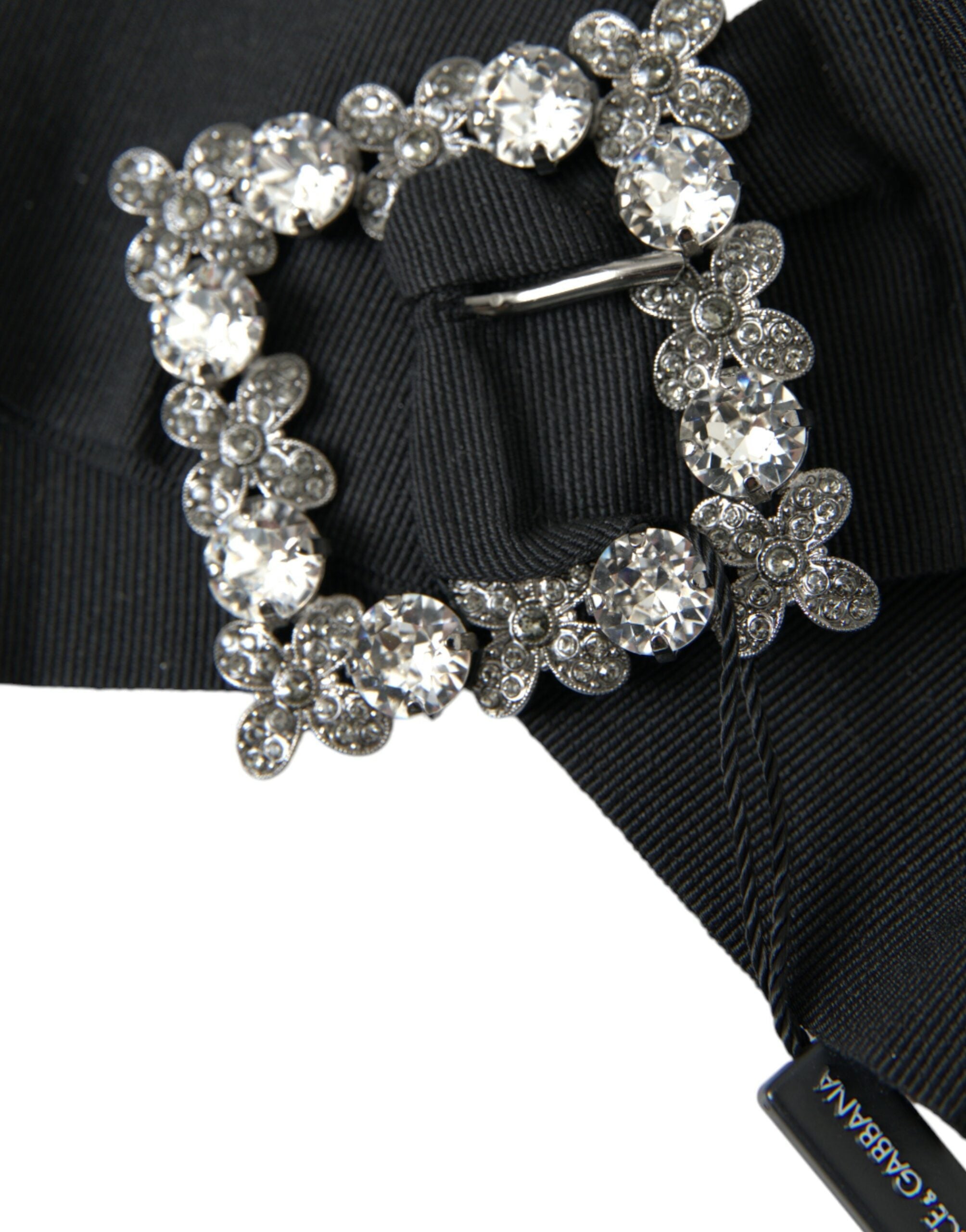 Dolce & Gabbana Black Swarovski Crystal Embellished Hair Clip LUNESCAPE