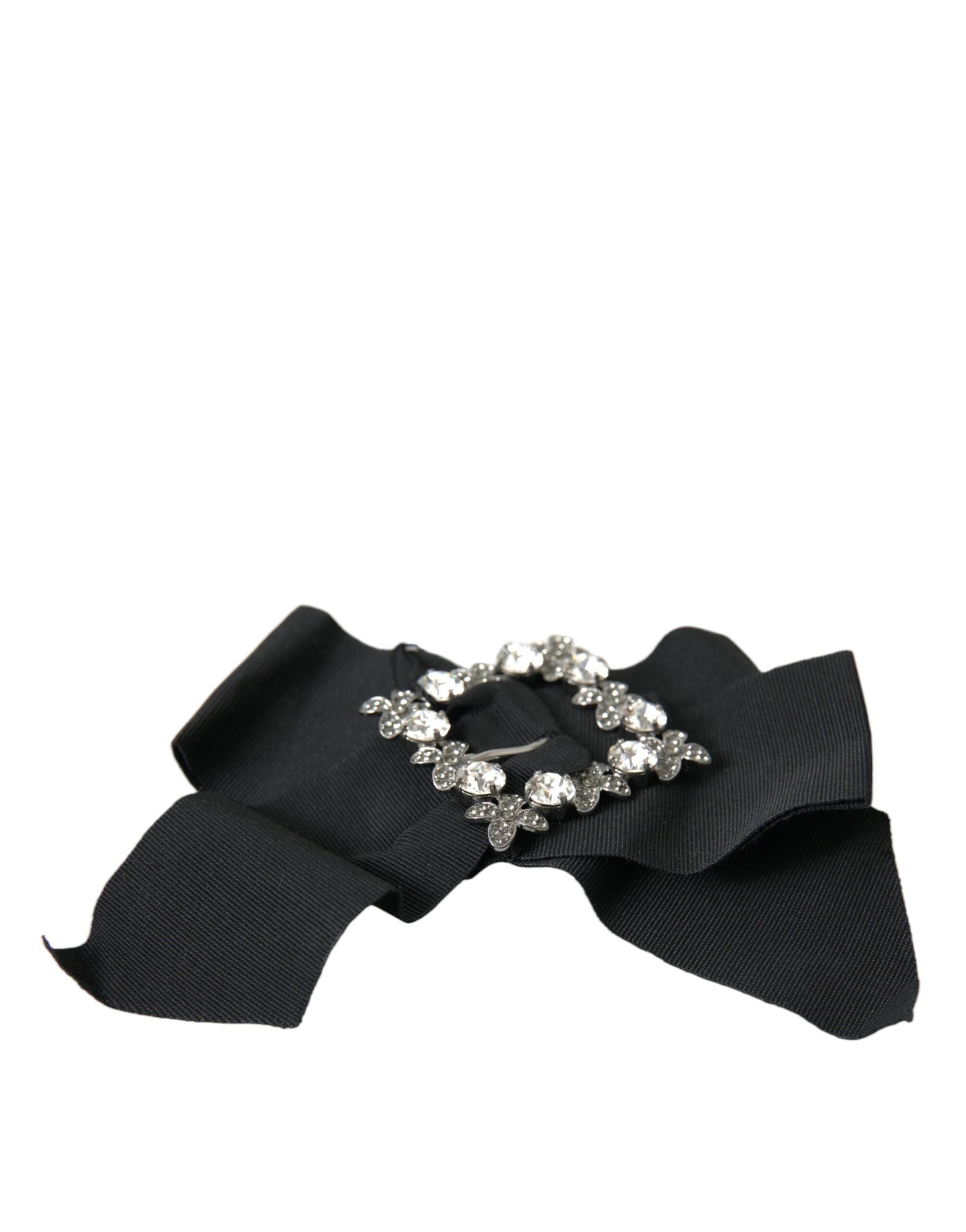 Dolce & Gabbana Black Swarovski Crystal Embellished Hair Clip LUNESCAPE