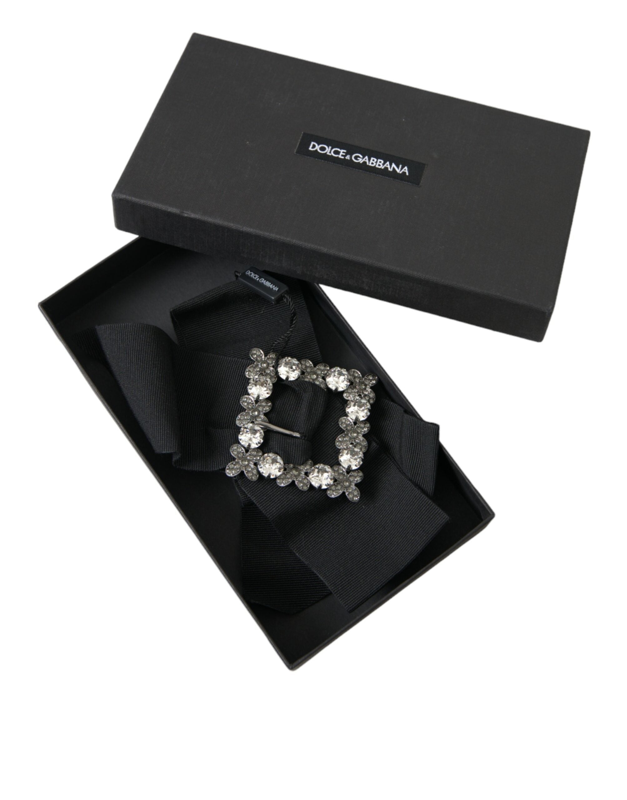 Dolce & Gabbana Black Swarovski Crystal Embellished Hair Clip LUNESCAPE