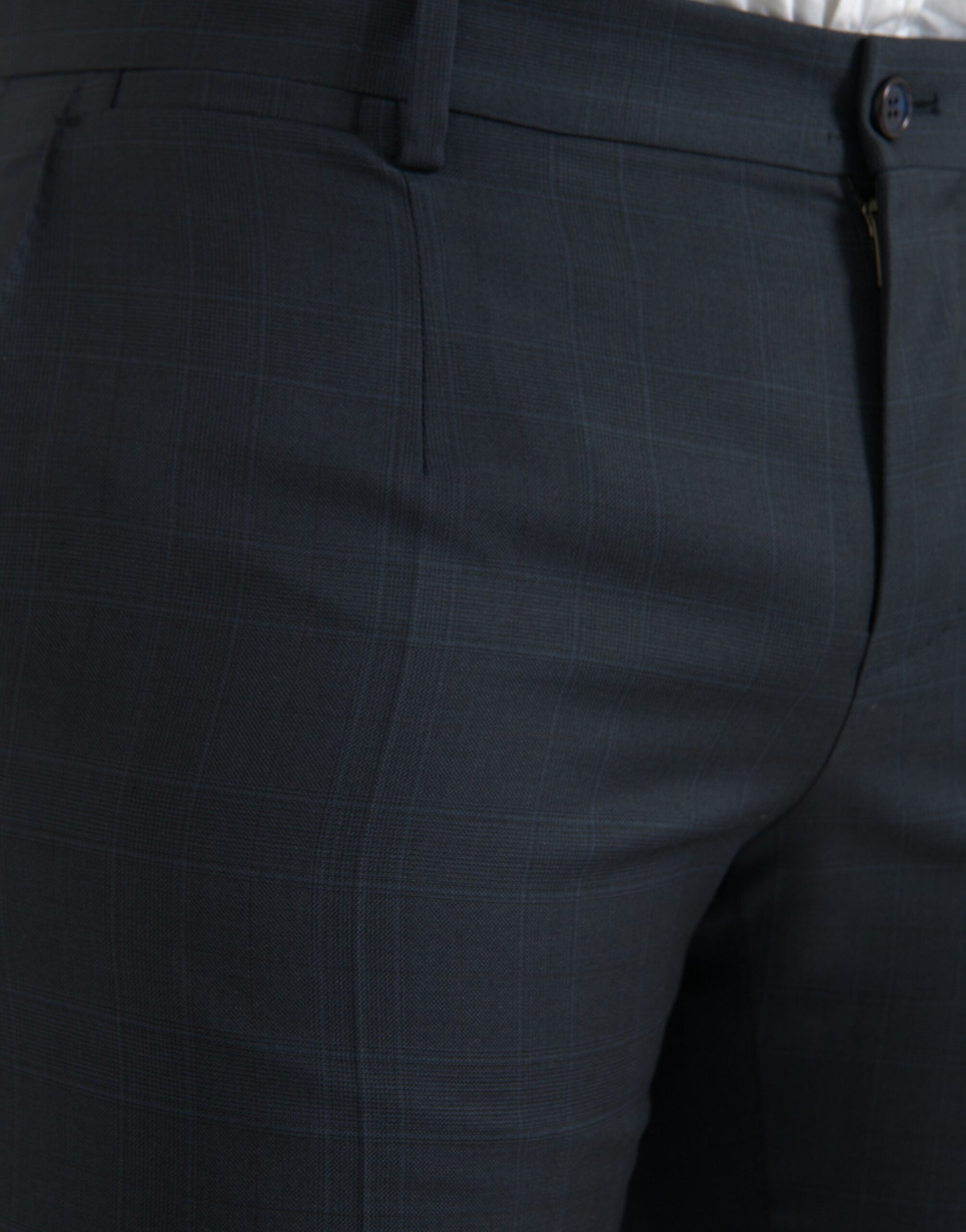 Dolce & Gabbana Blue Wool Men Skinny Dress Pants LUNESCAPE
