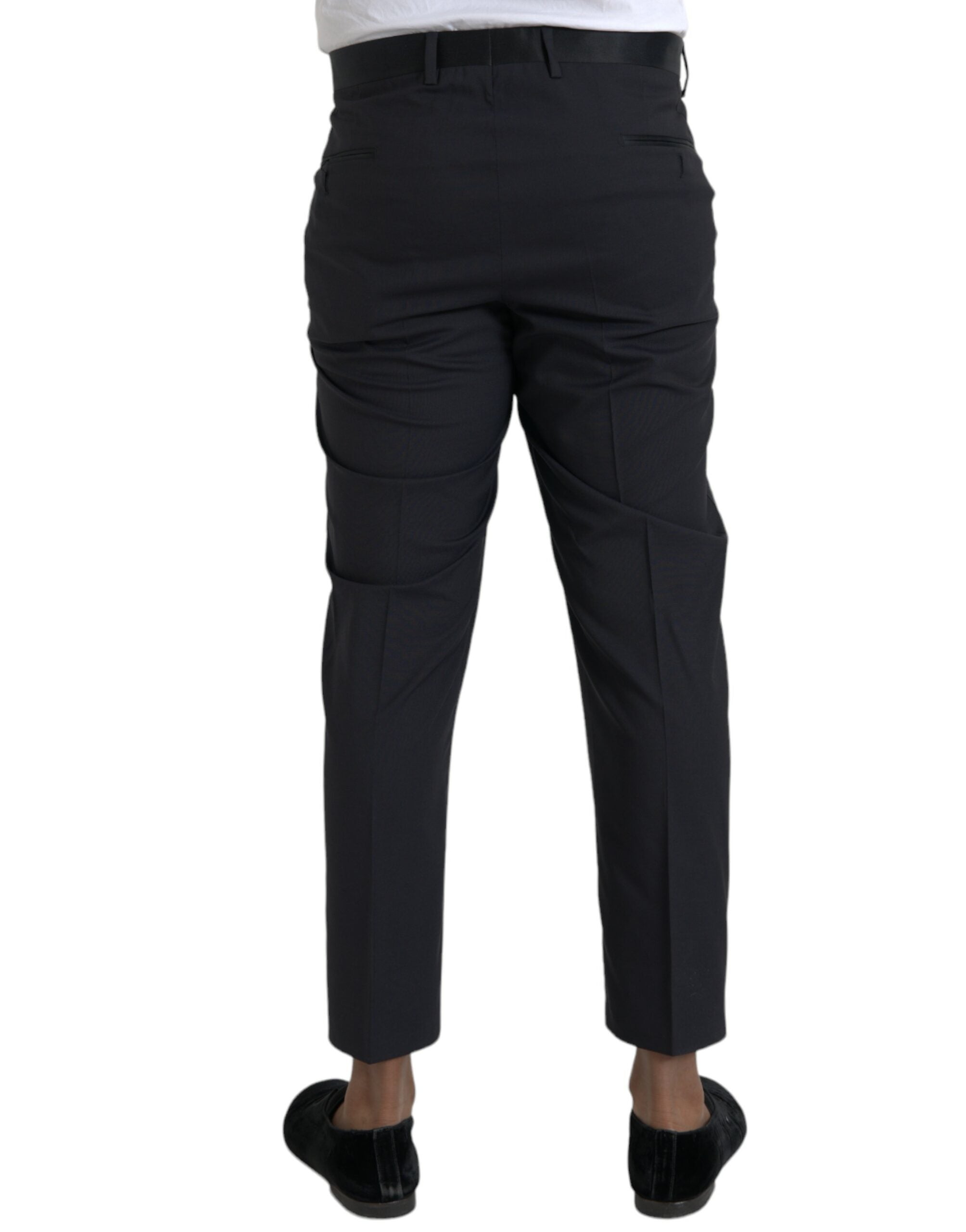 Dolce & Gabbana Blue Wool Men Skinny Dress Pants LUNESCAPE