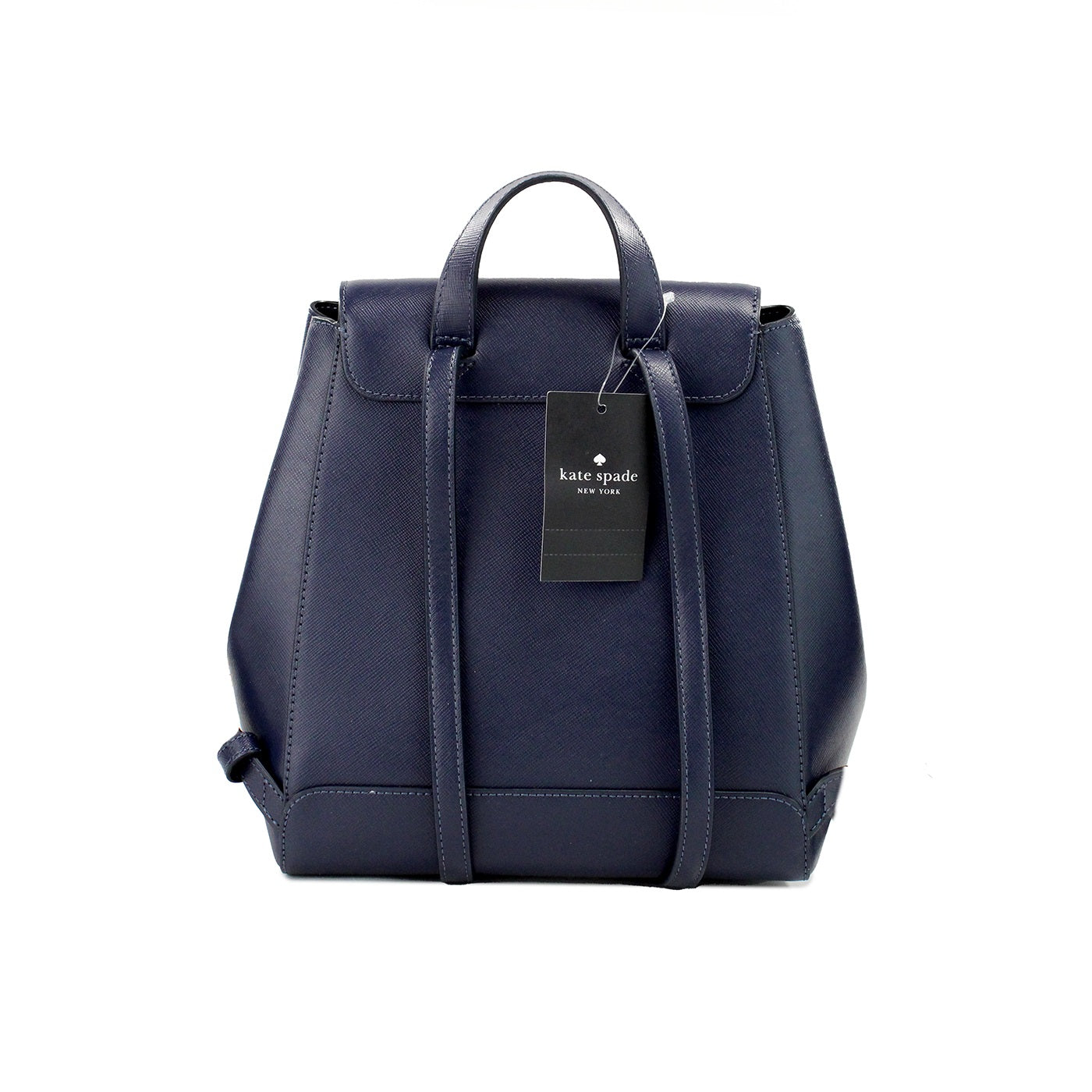 Kate Spade Madison Navy Saffiano Leather Medium Flap Shoulder Backpack Bag LUNESCAPE
